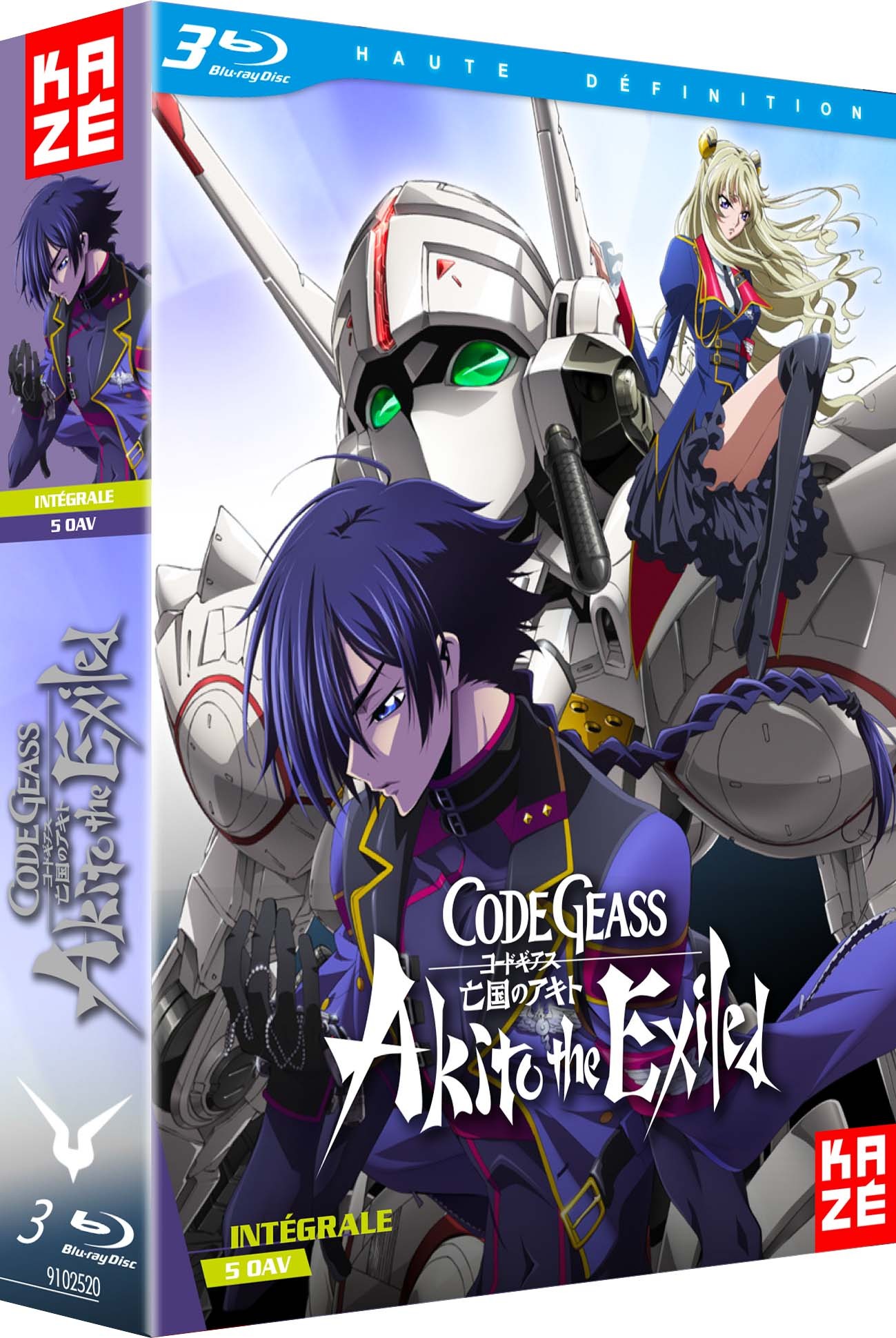 CODE GEASS AKITO - THE EXILED - INTEGRALE 5 OAV - 3 BLU-RAY