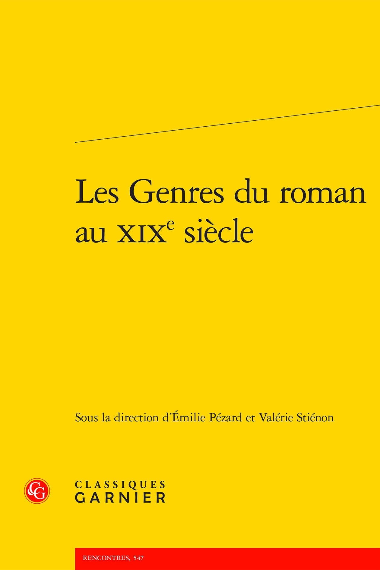Les Genres du roman au XIXe siècle