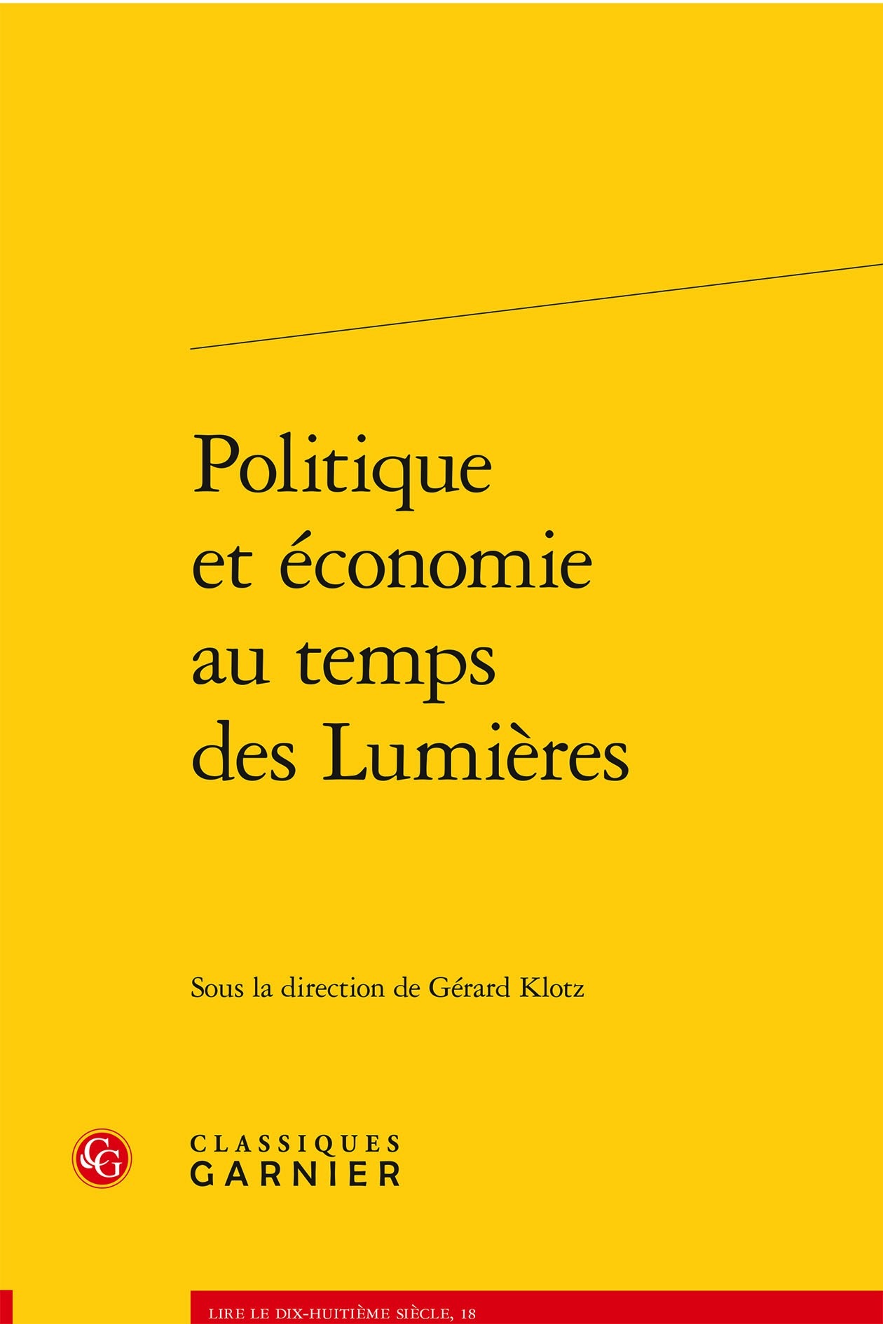 Politique et économie au temps des Lumières
