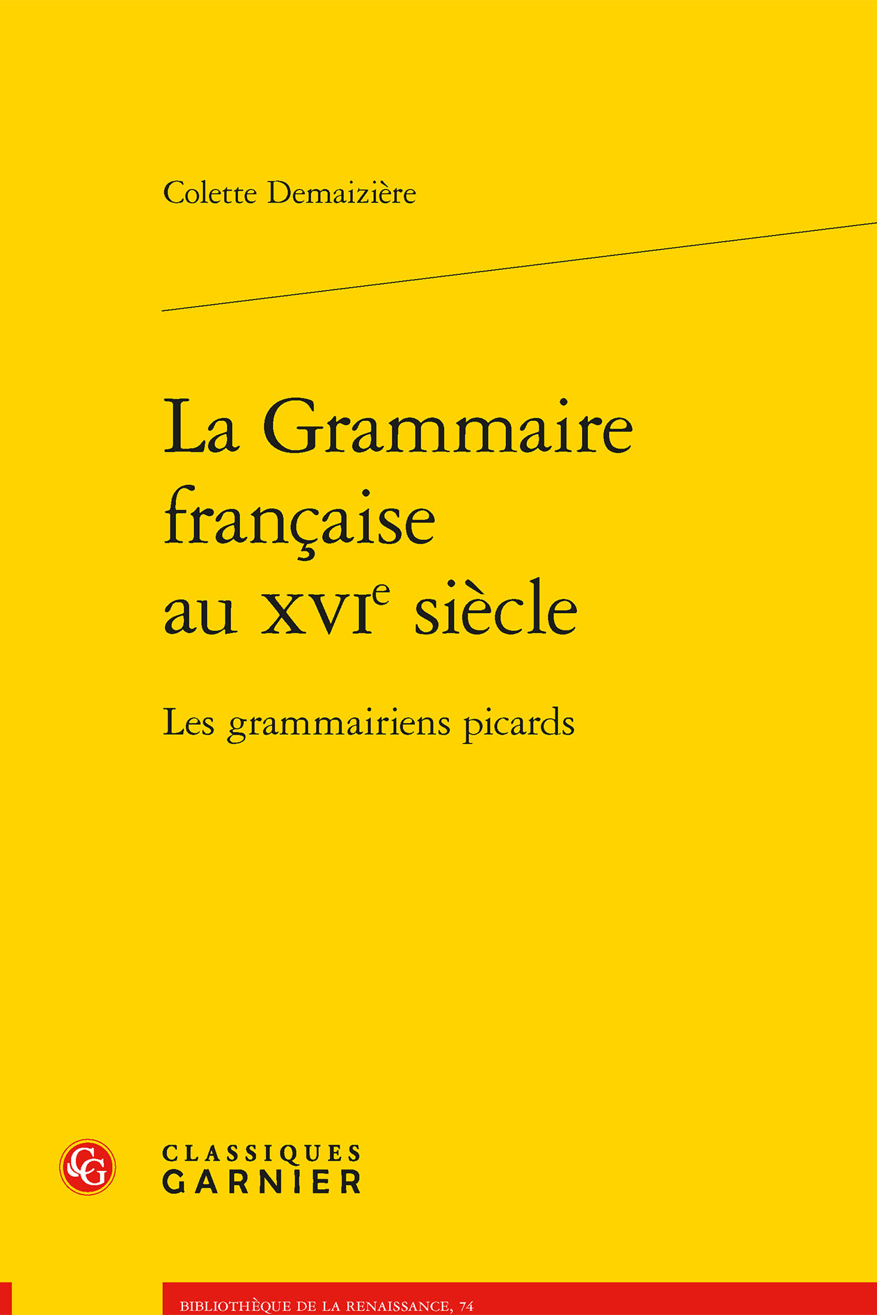 La Grammaire française au XVIe siècle
