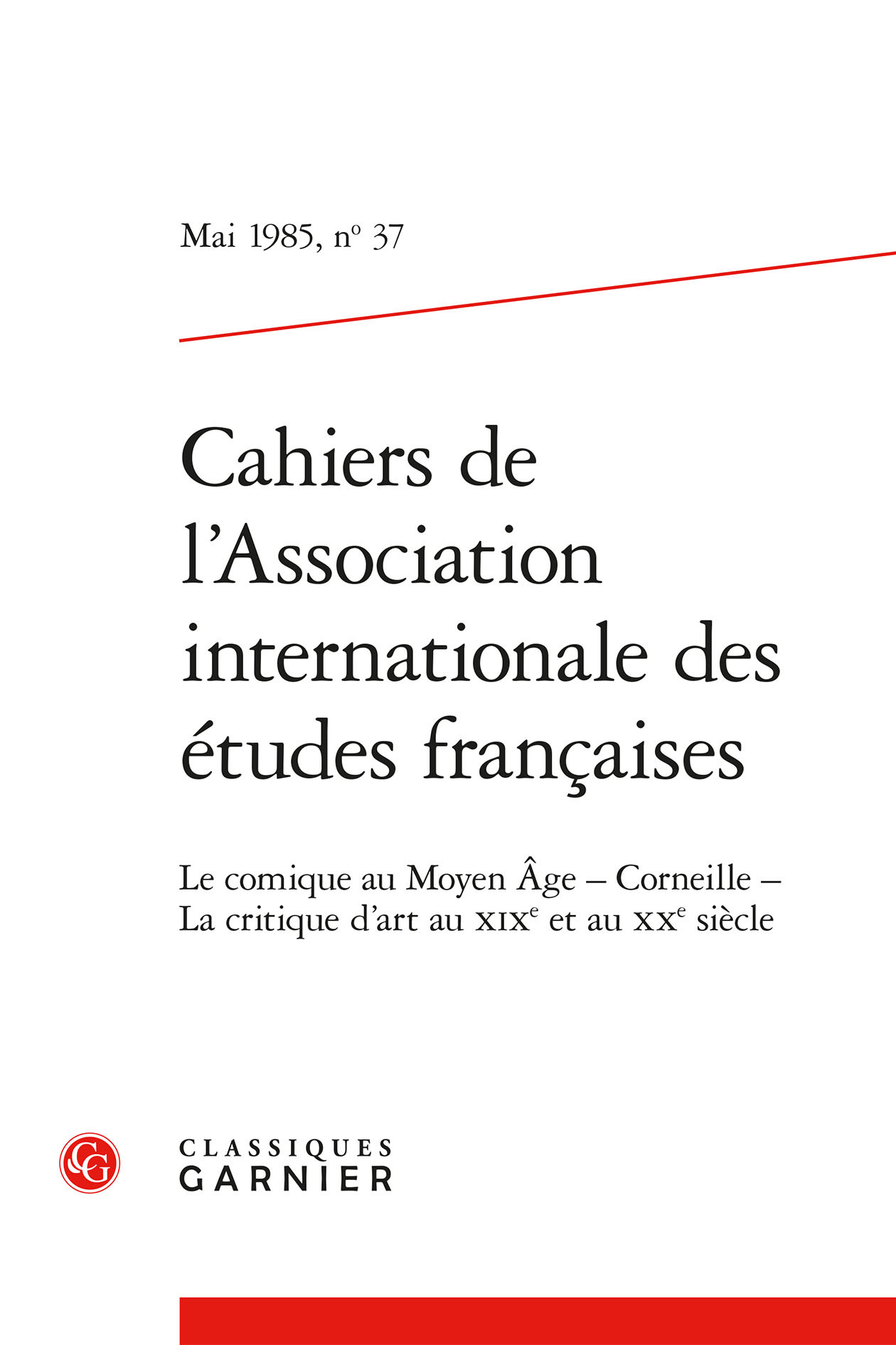 Cahiers de l'Association internationale des études françaises