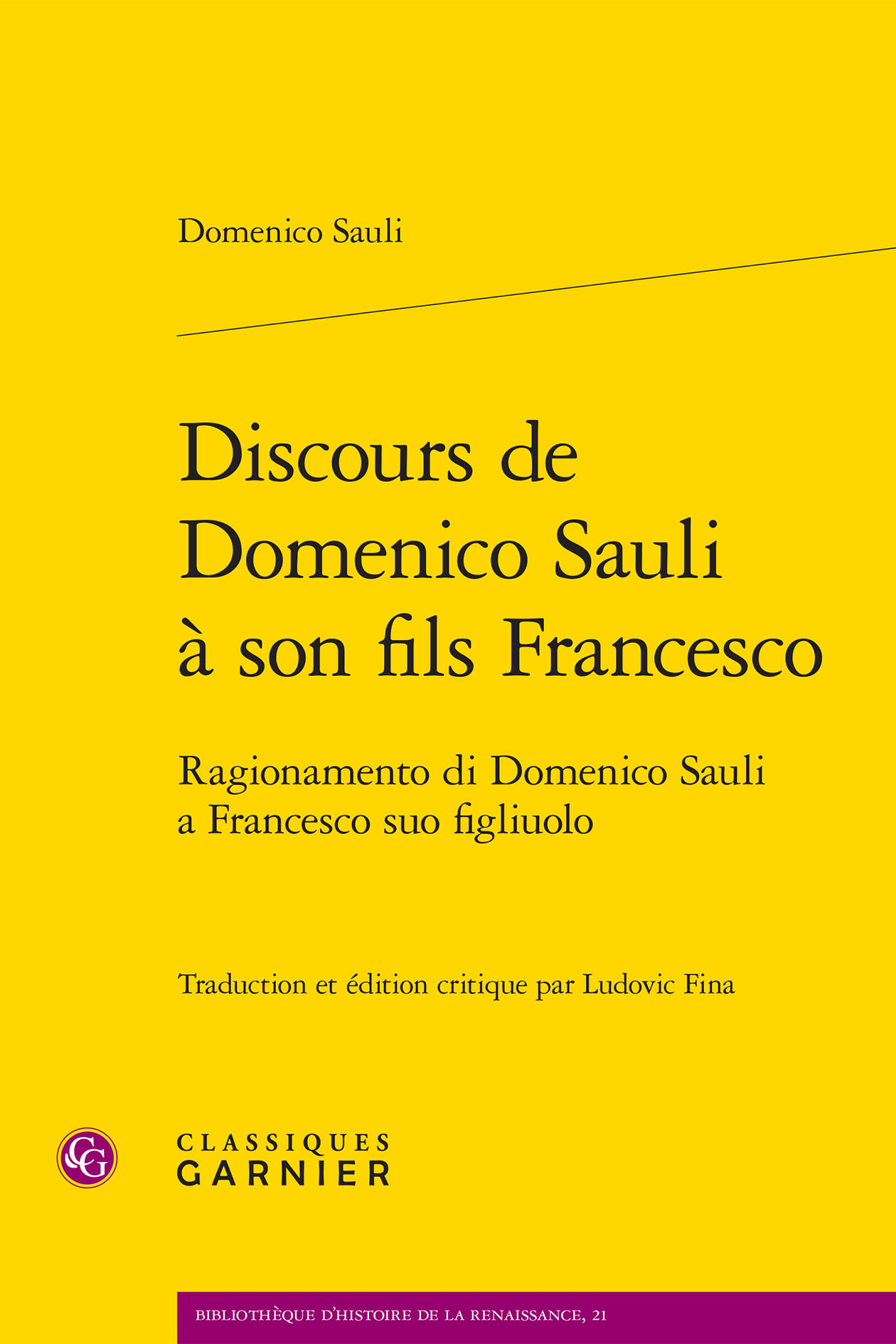 Discours de Domenico Sauli à son fils Francesco