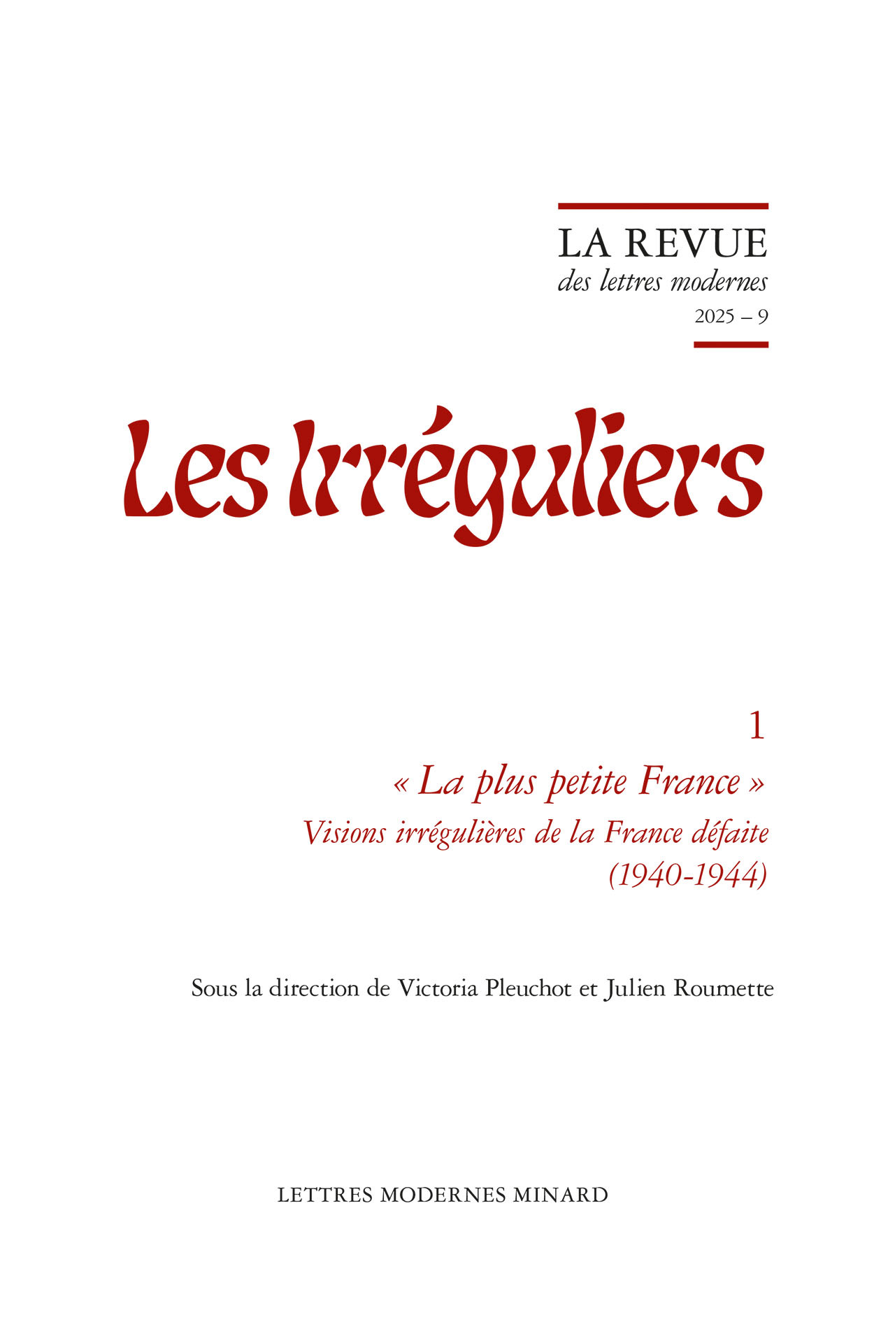 La Revue des lettres modernes
