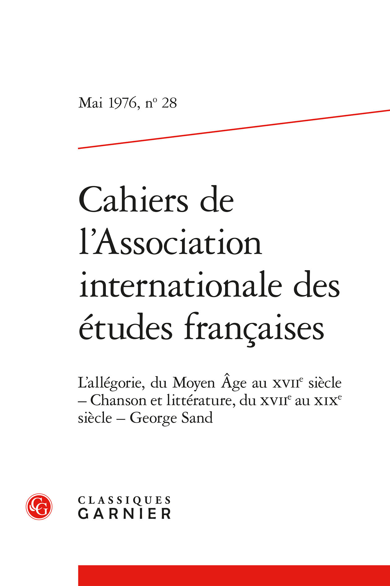 Cahiers de l'Association internationale des études françaises