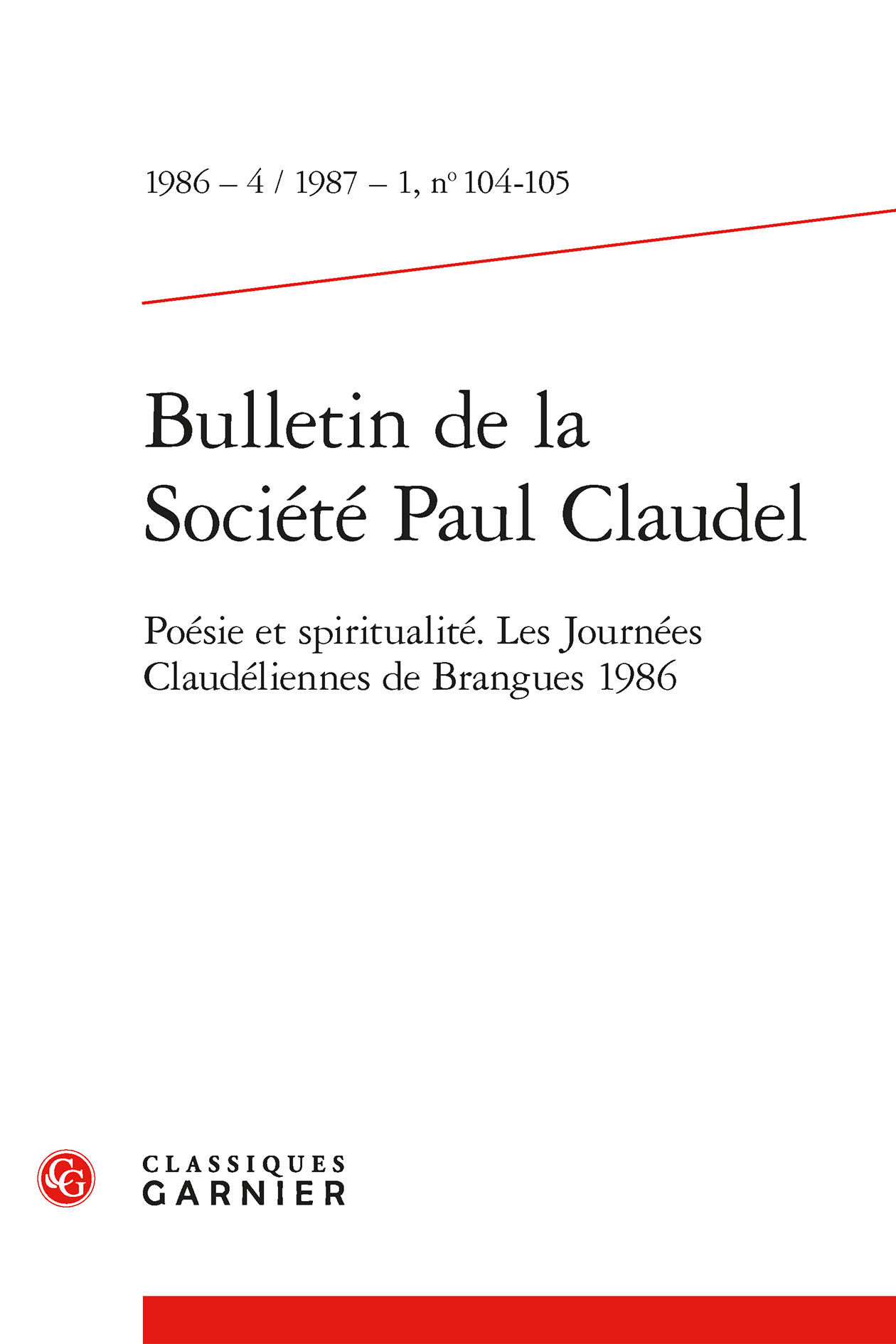Bulletin de la Société Paul Claudel