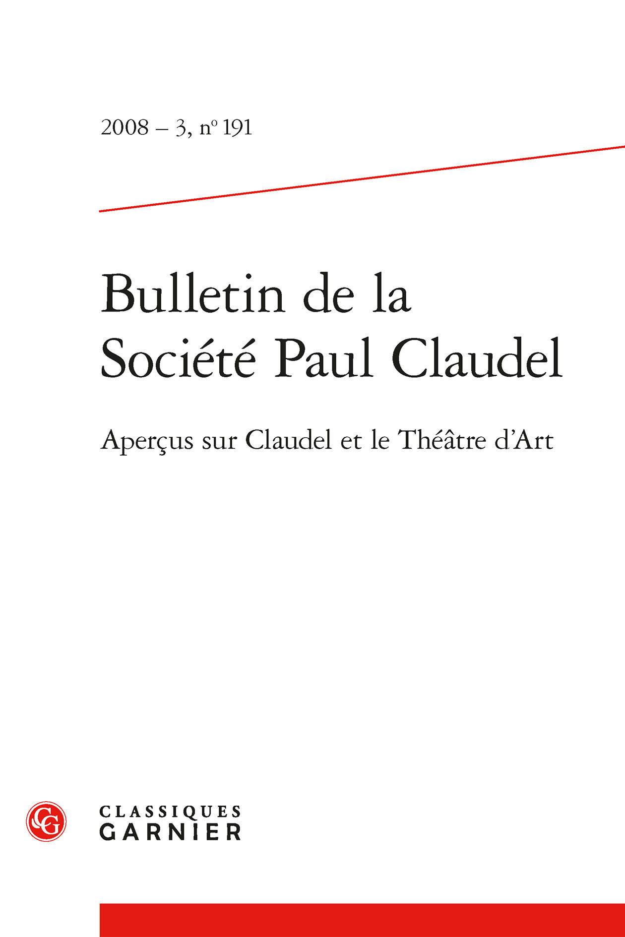 Bulletin de la Société Paul Claudel