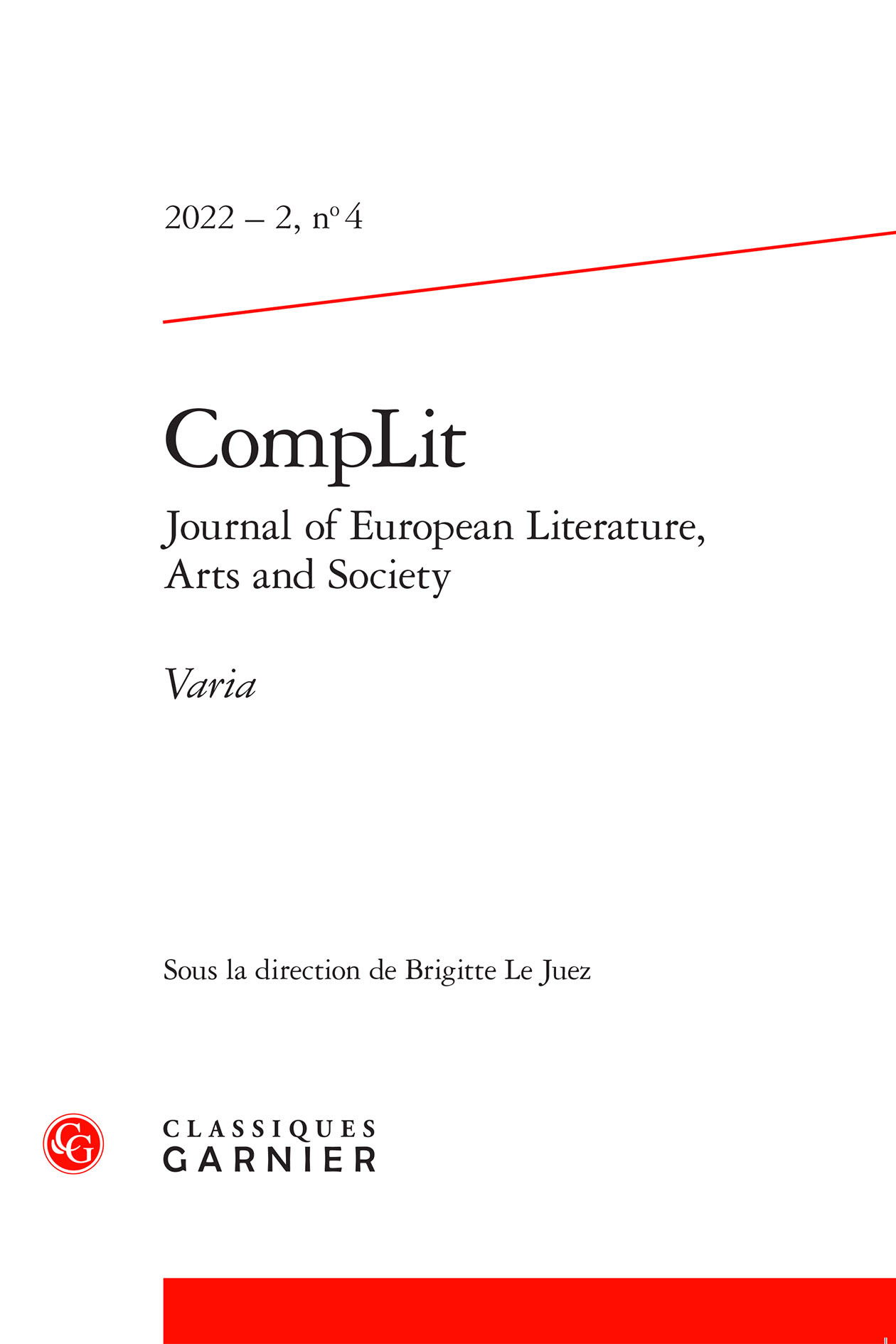 CompLit. Journal of European Literature, Arts and Society