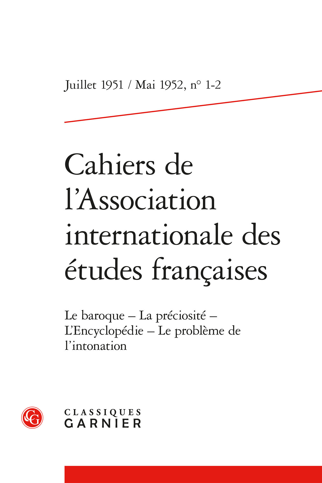 Cahiers de l'association internationale des études françaises