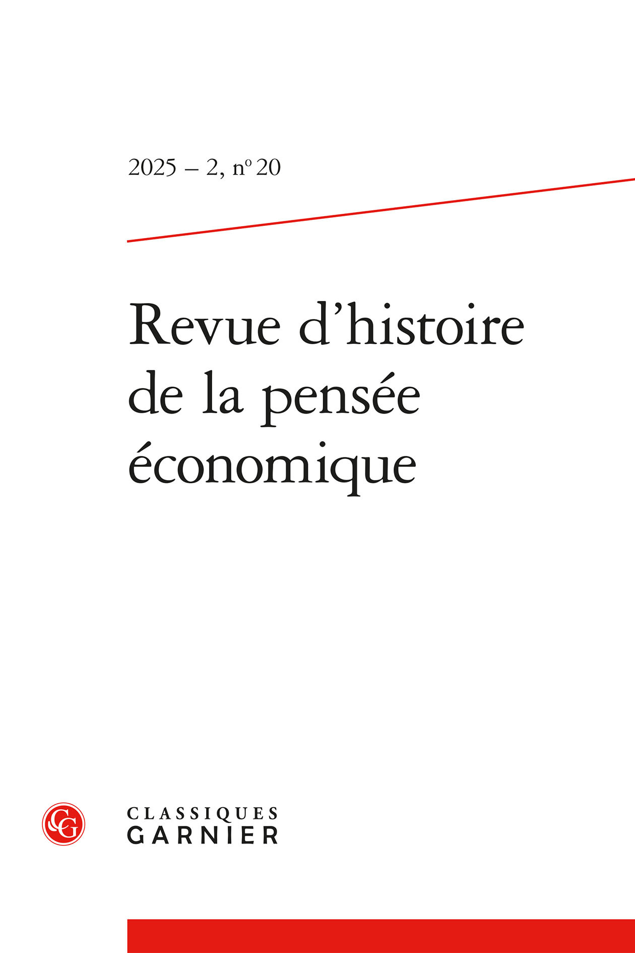 Revue d'histoire de la pensée économique