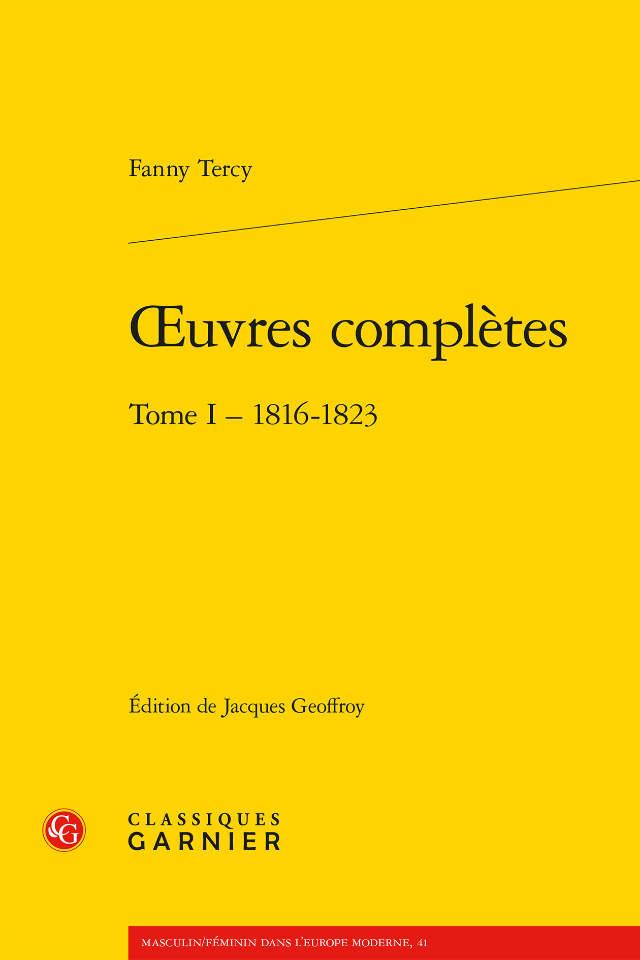 Oeuvres complètes. tome i - 1816-1823