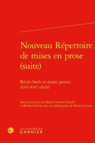 Nouveau Répertoire de mises en prose (suite)