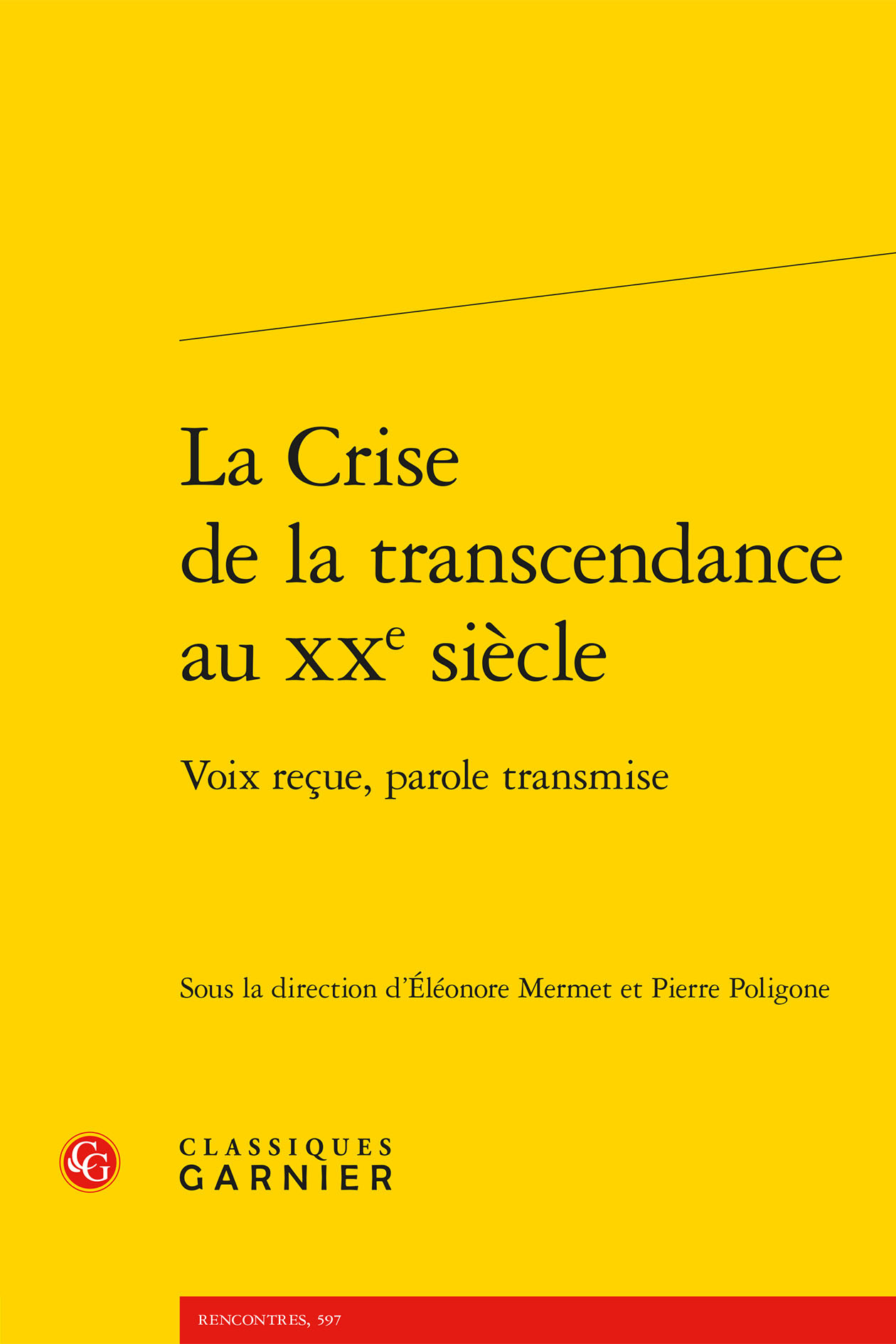 La Crise de la transcendance au XXe siècle