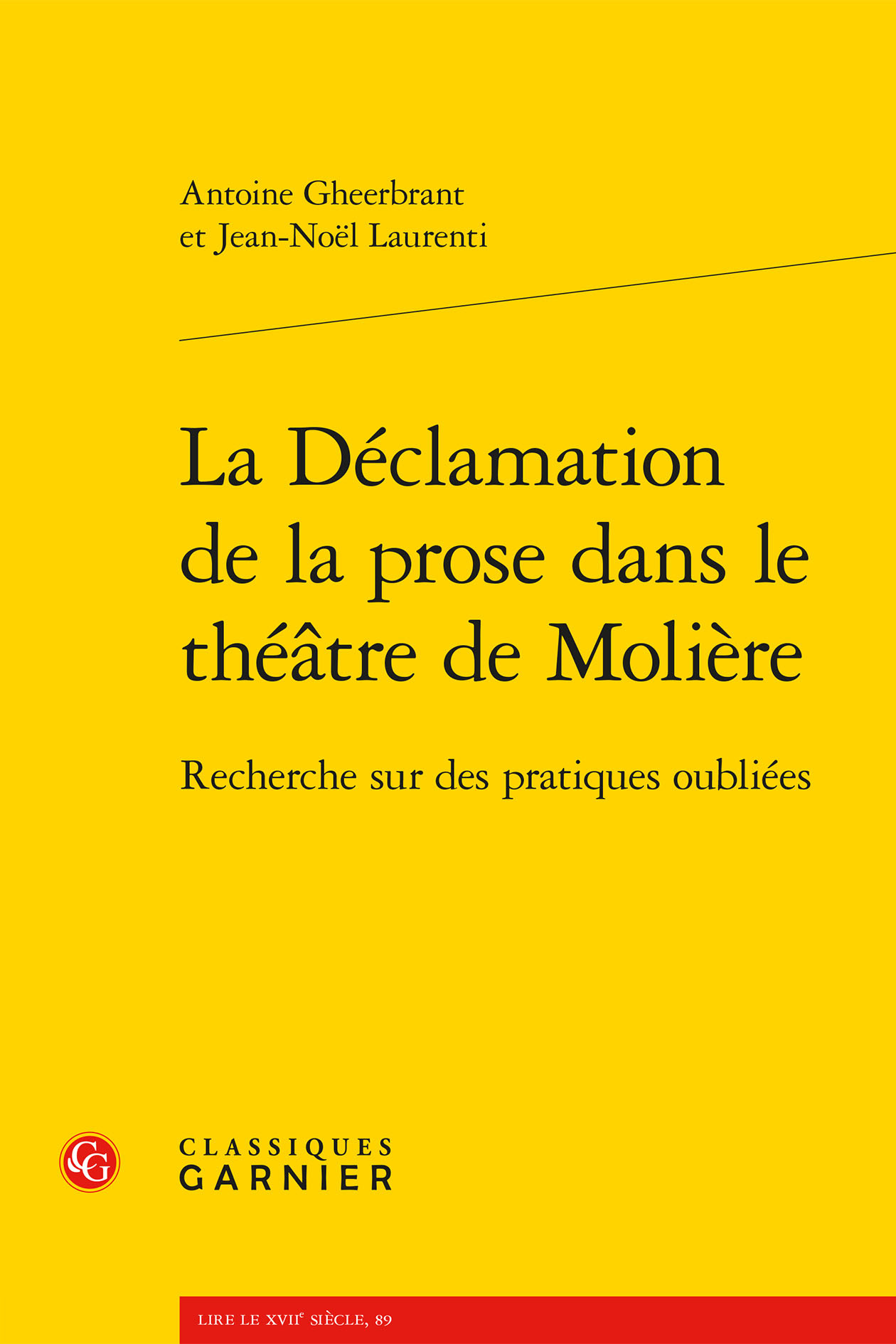 La Déclamation de la prose dans le théâtre de Molière