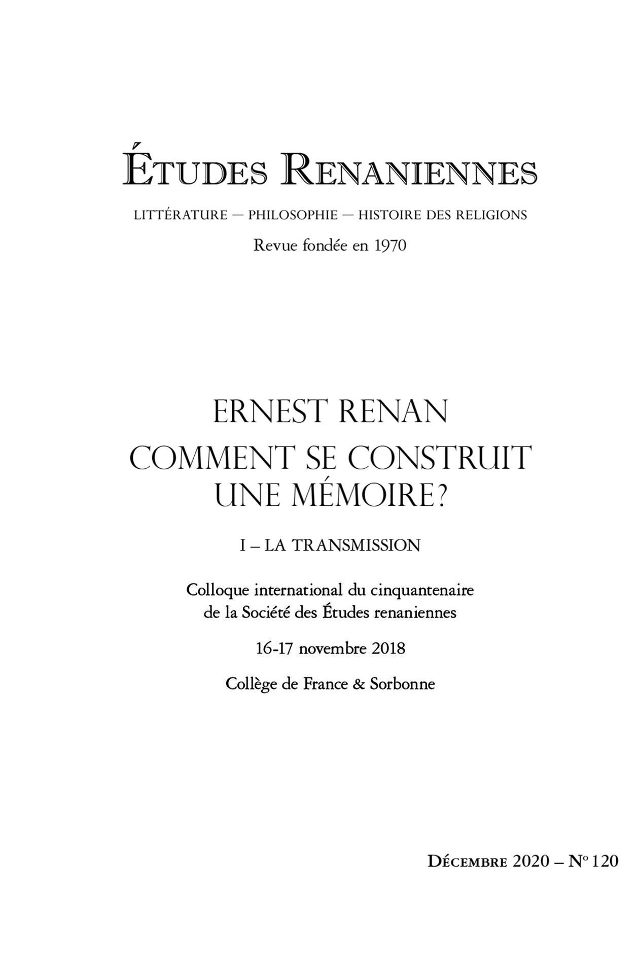 Études renaniennes
