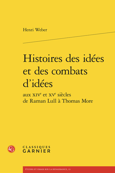 Histoires des idées et des combats d'idées