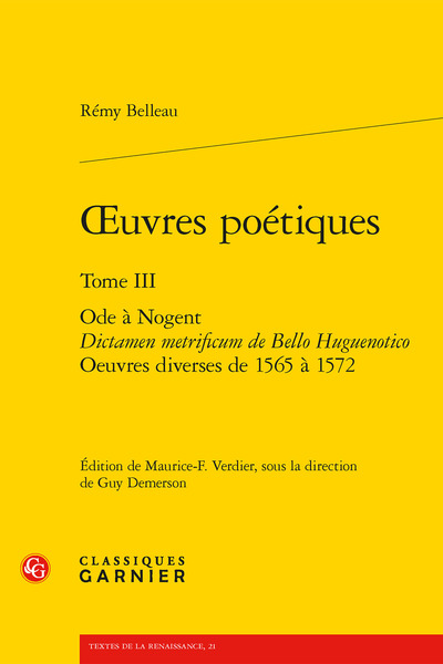 oeuvres poétiques