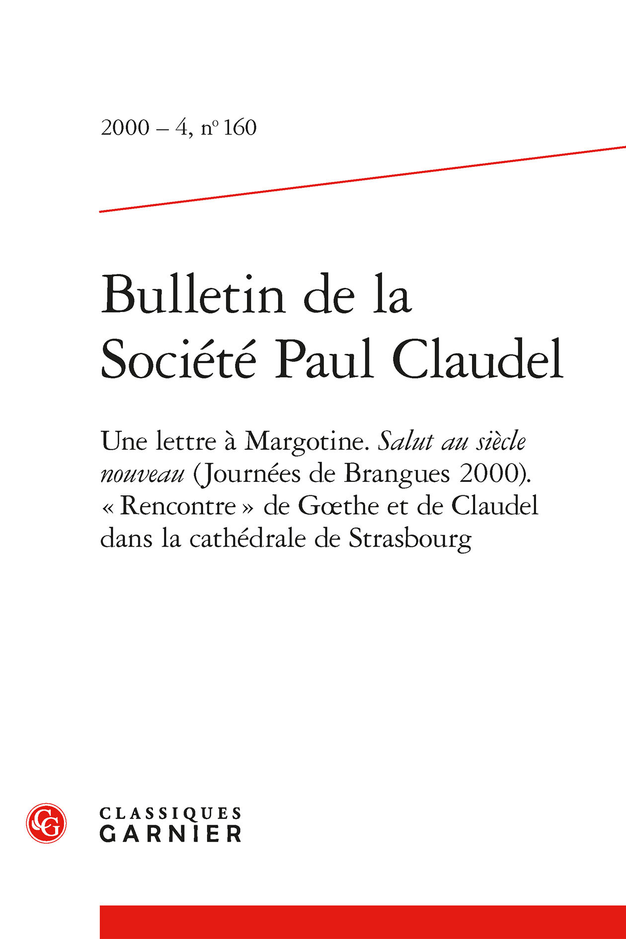 Bulletin de la Société Paul Claudel