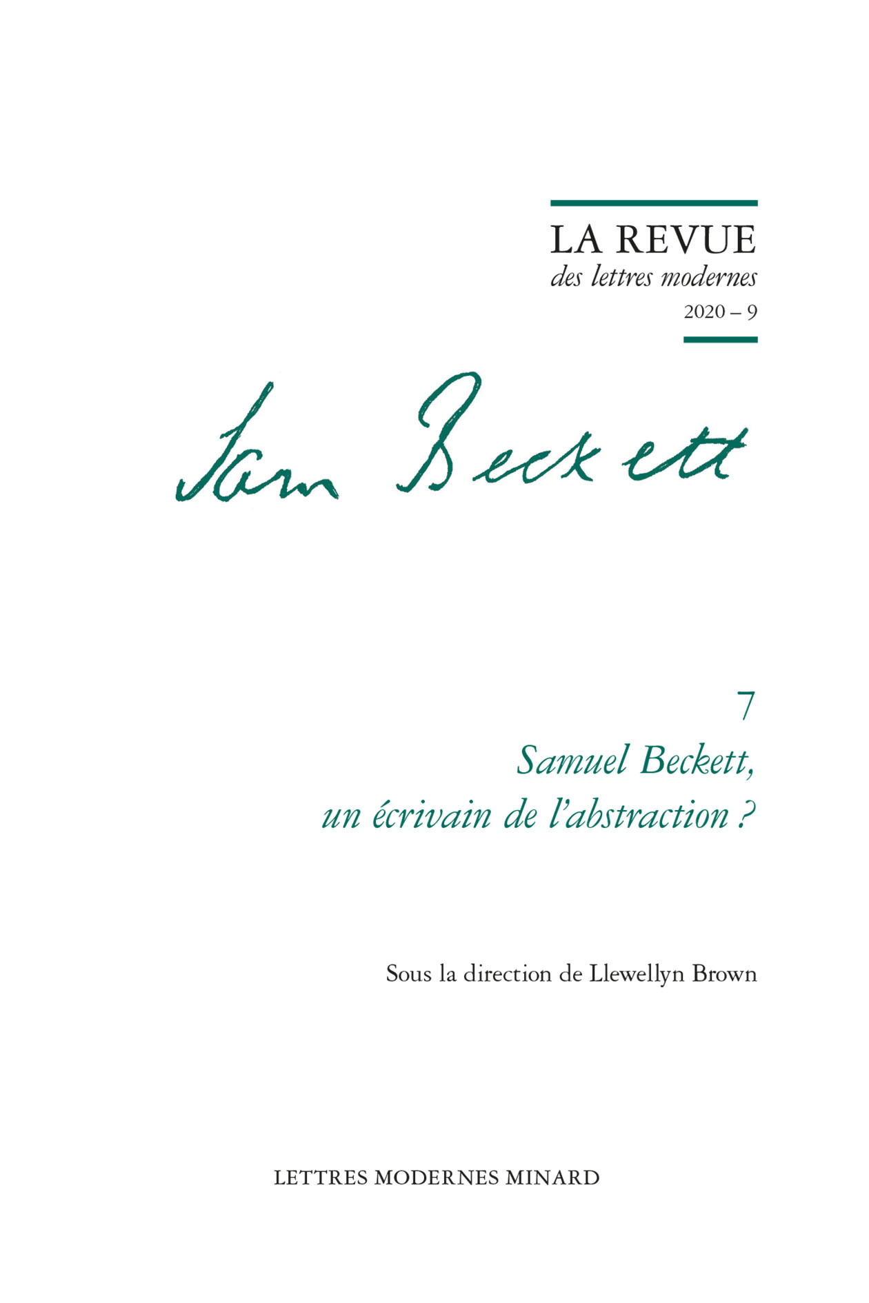 Samuel Beckett, un écrivain de l'abstraction ?