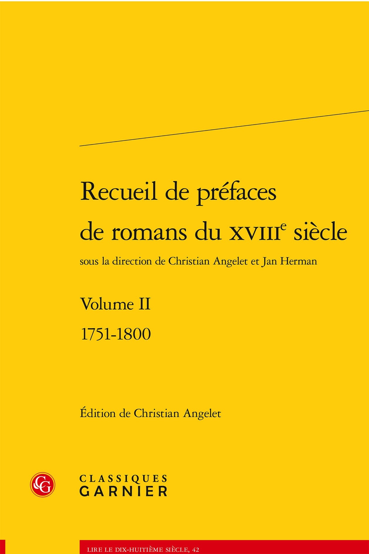 Recueil de préfaces de romans du XVIIIe siècle