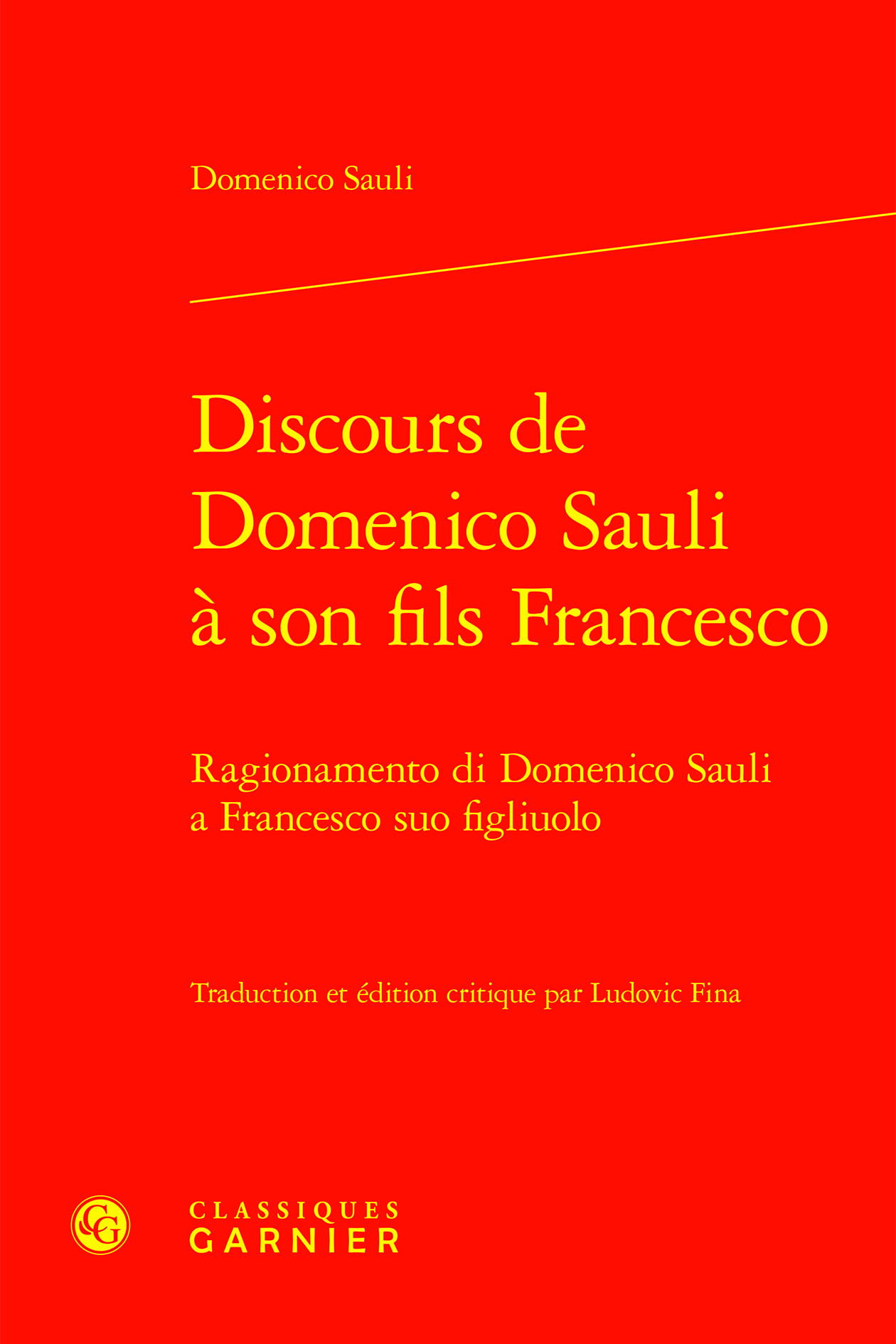 Discours de Domenico Sauli à son fils Francesco