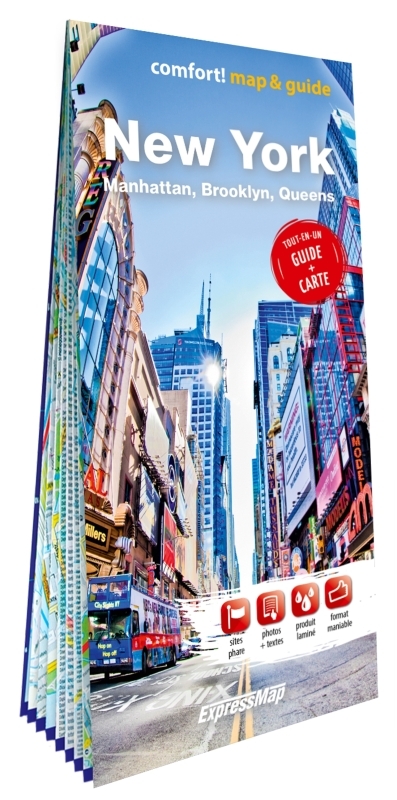 New York 1/70.000, 1/15.000 (map&guide XL / carte et guide XL, laminée - plan de ville)