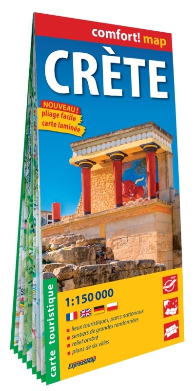 Crète 1/150.000 (carte grand format laminée)