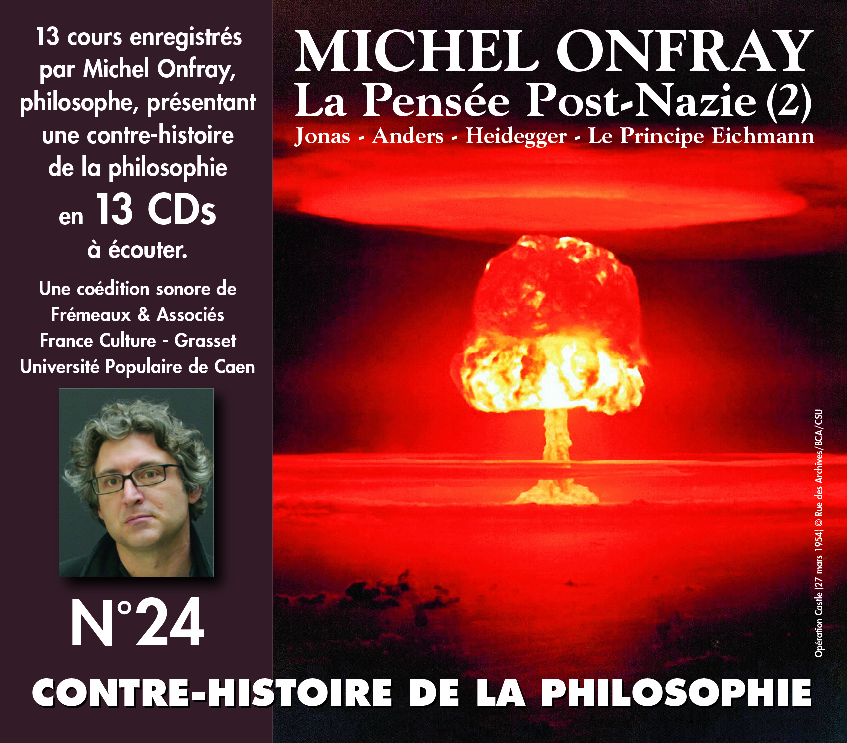 CONTRE-HISTOIRE DE LA PHILOSOPHIE VOL. 24 - LA PENSEE POST-NAZIE (2) JONAS - ANDERS - HEIDEGGER - LE