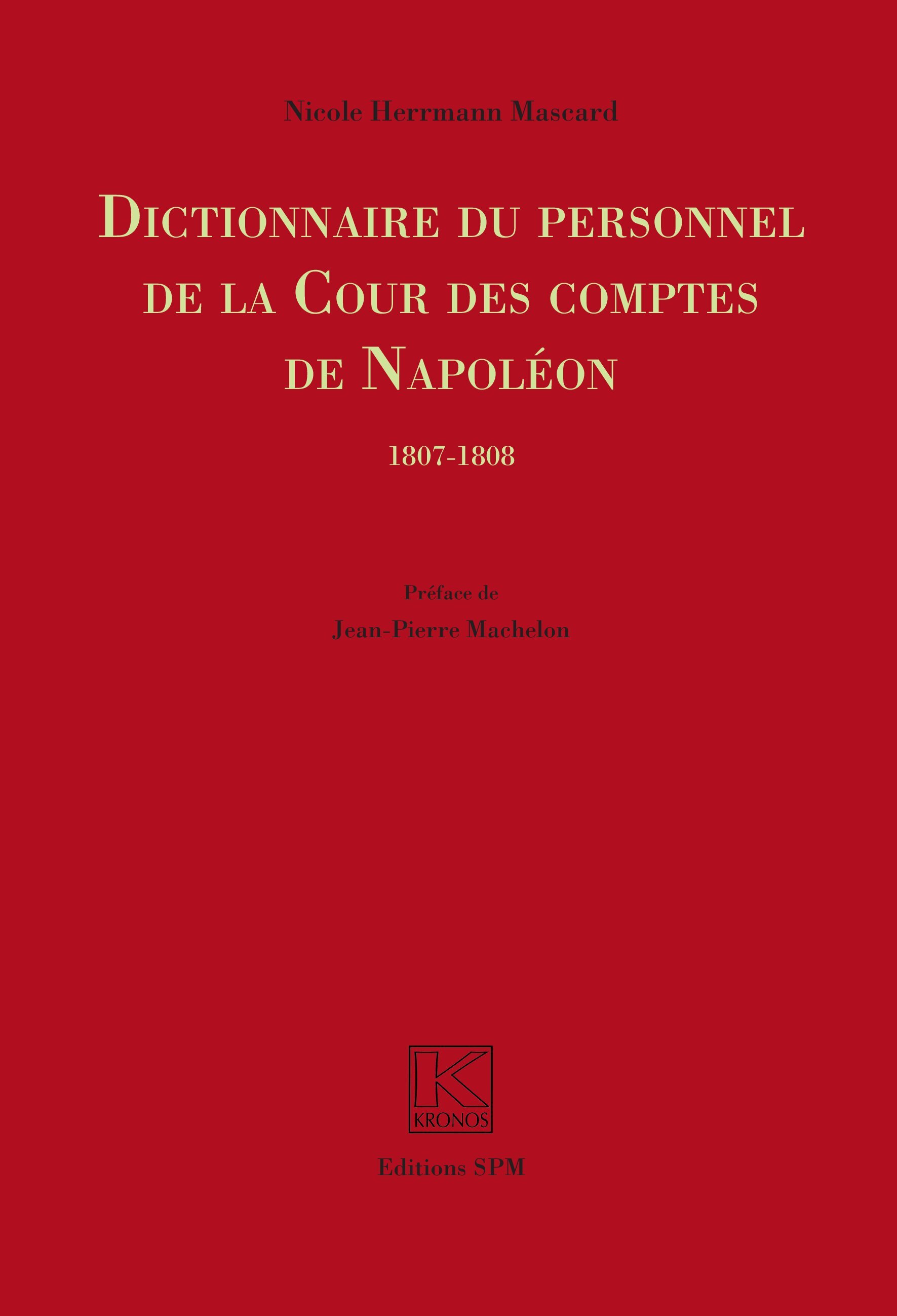 Dictionnaire du personnel de la Cour des Comptes de Napoléon