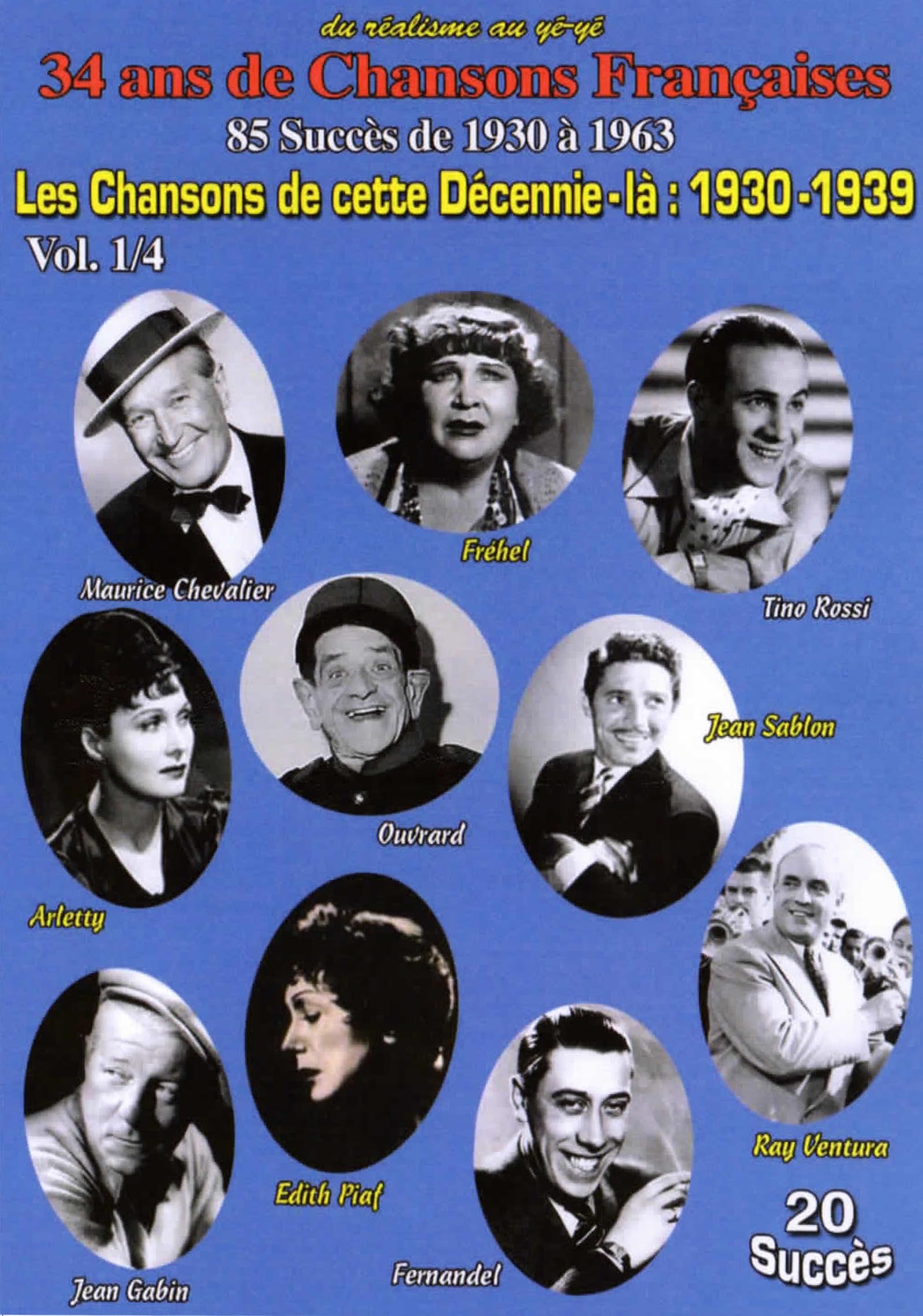 CHANSONS DE CETTE DECENNIE LA 1930-1939 V1 - DVD