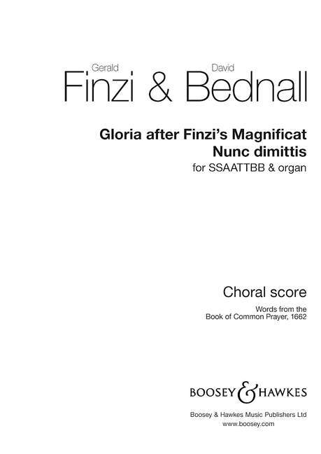 Gloria after Finzi’s Magnificat & Nunc dimittis