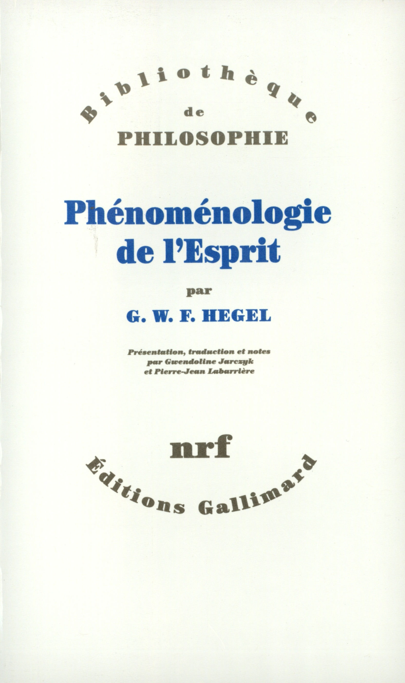 Phénoménologie de l'Esprit