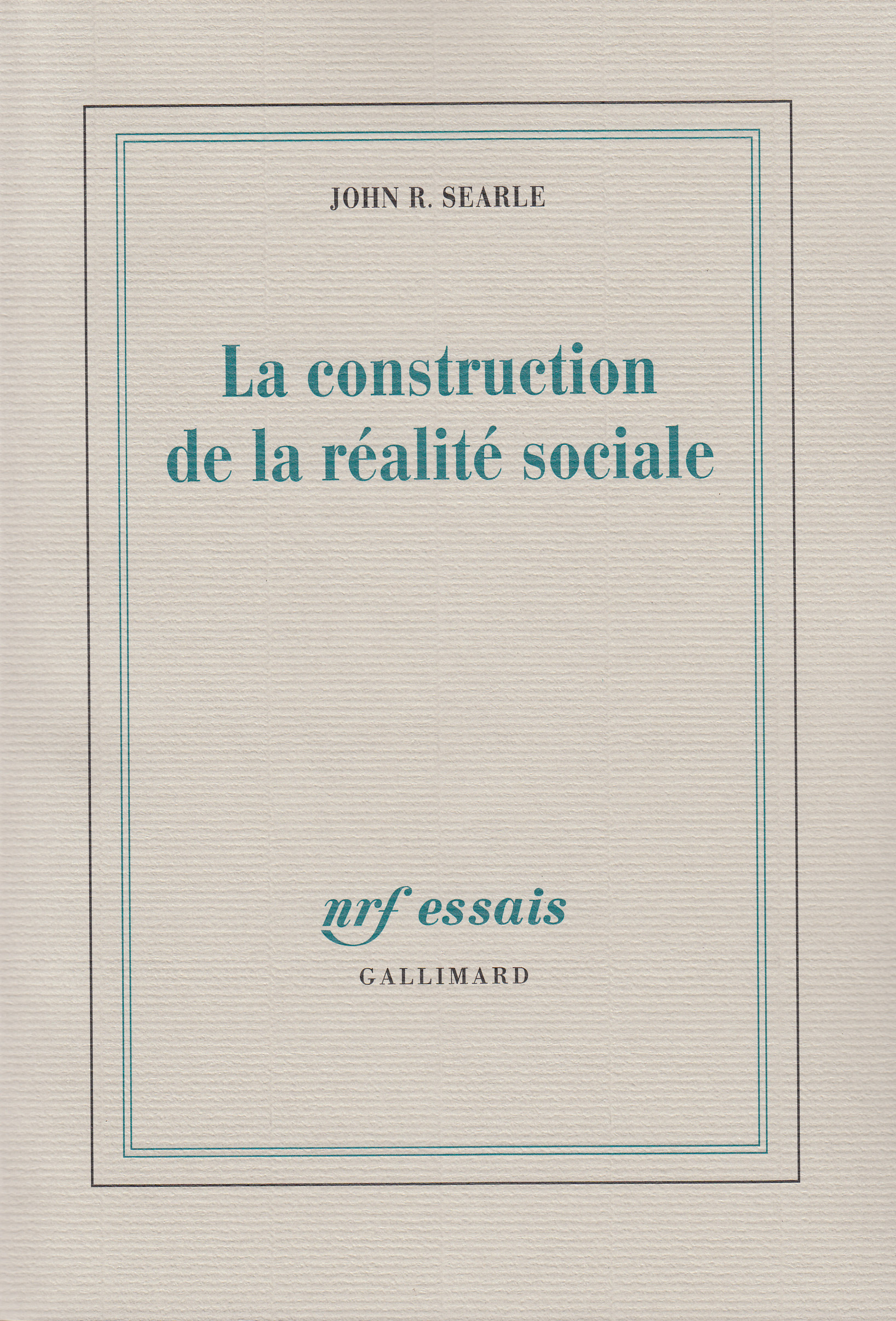 LA CONSTRUCTION DE LA REALITE SOCIALE