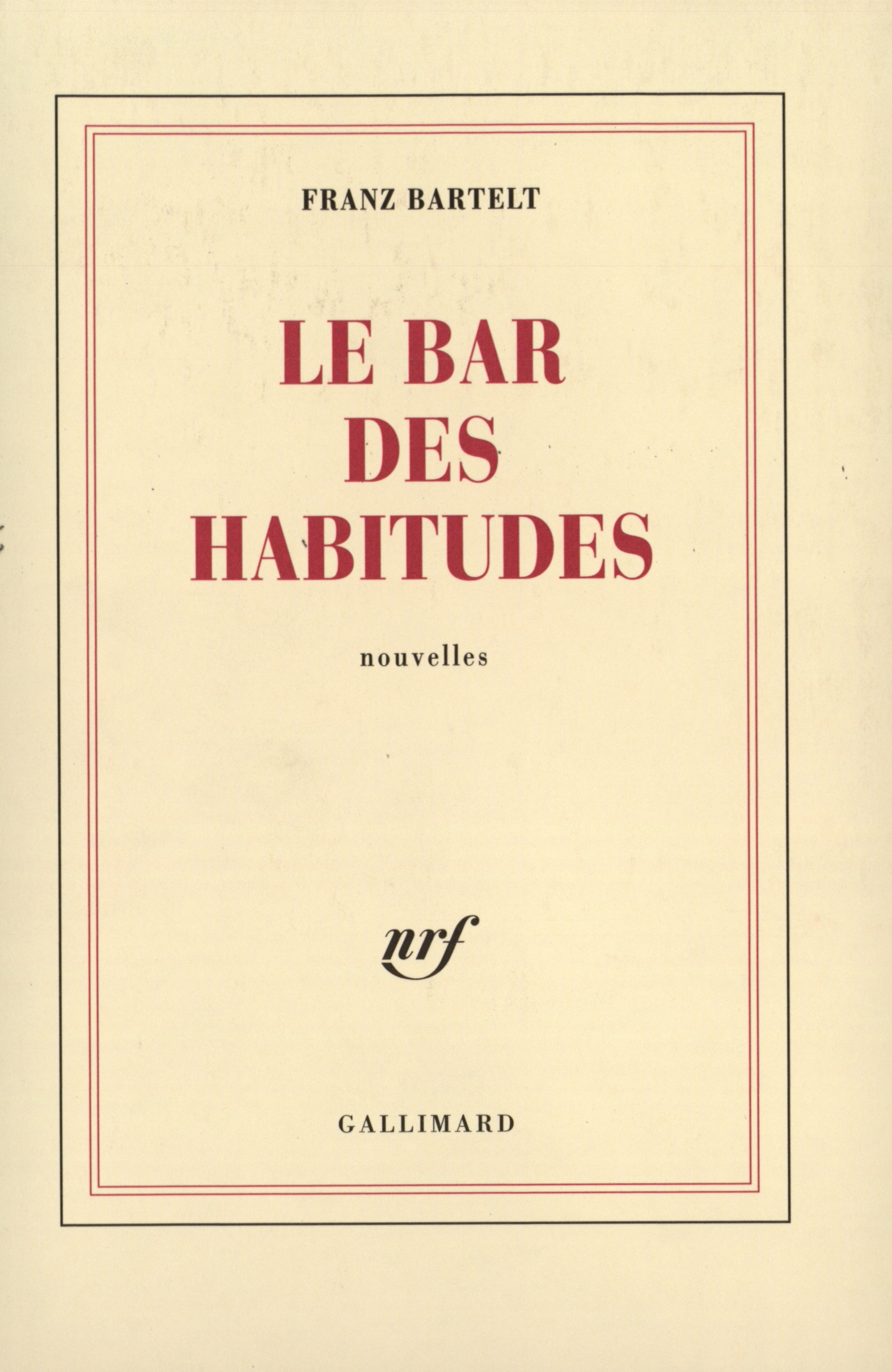 Le bar des habitudes