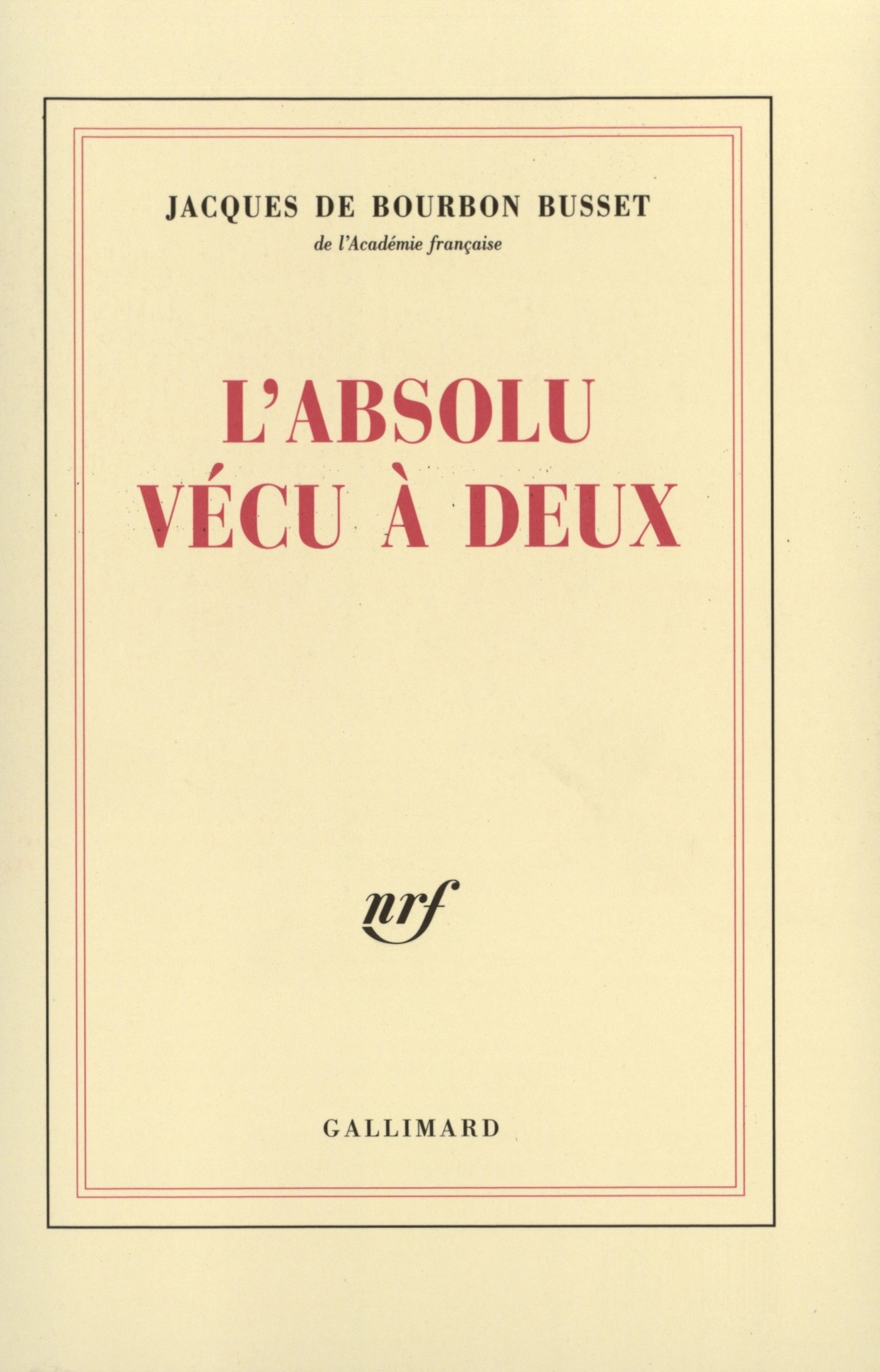 L'Absolu vécu à deux