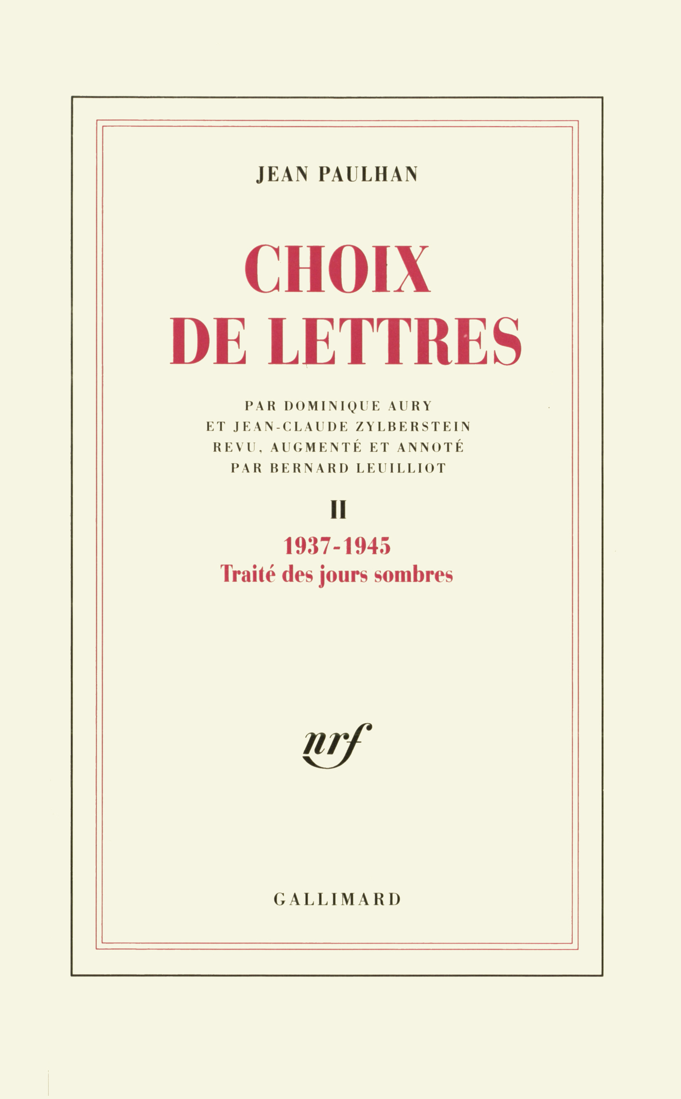 Choix de lettres