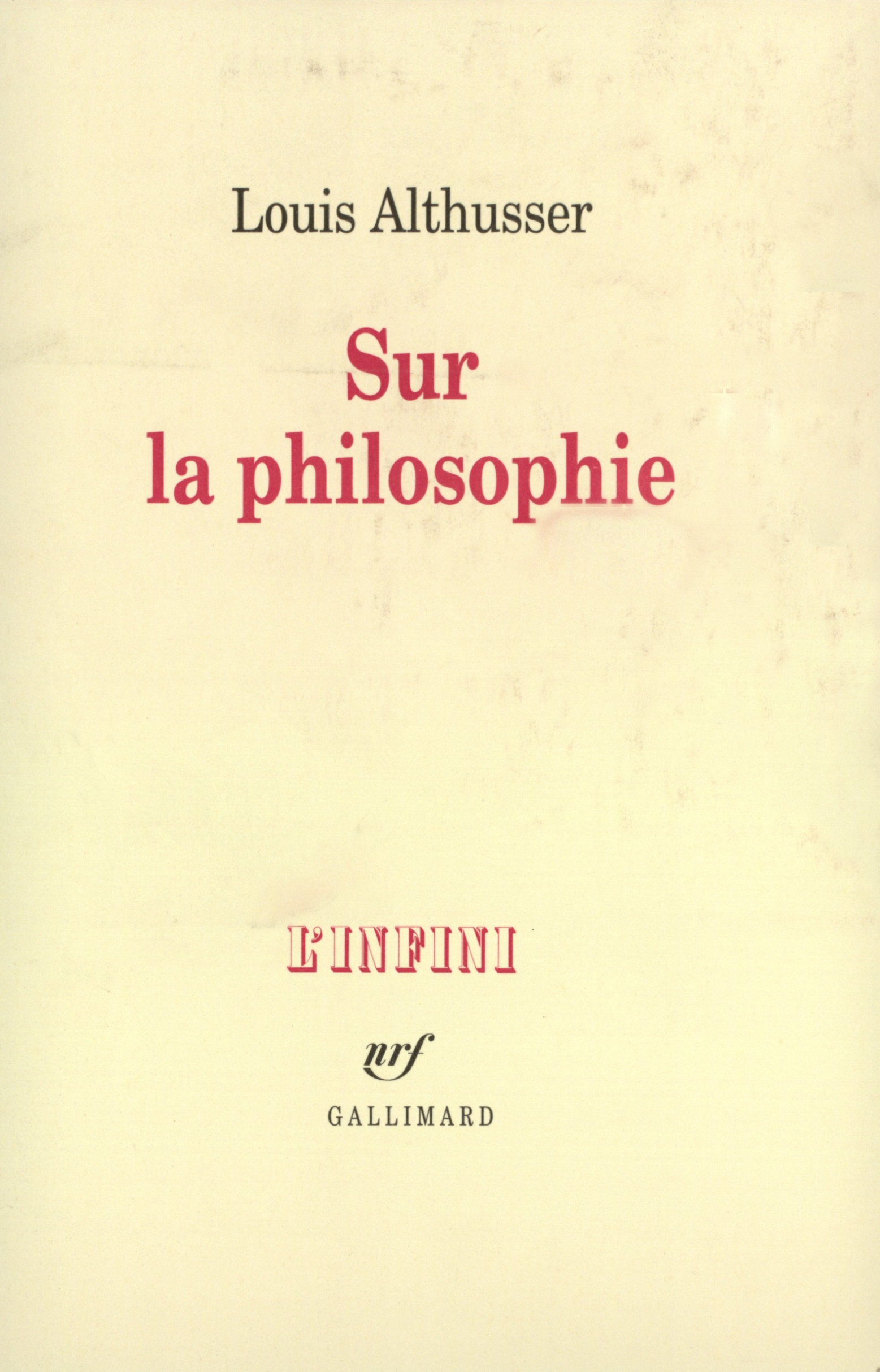 Sur la philosophie