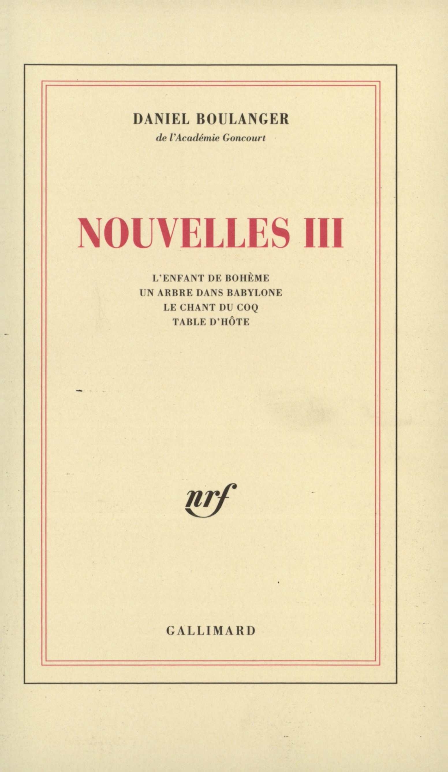 Nouvelles III