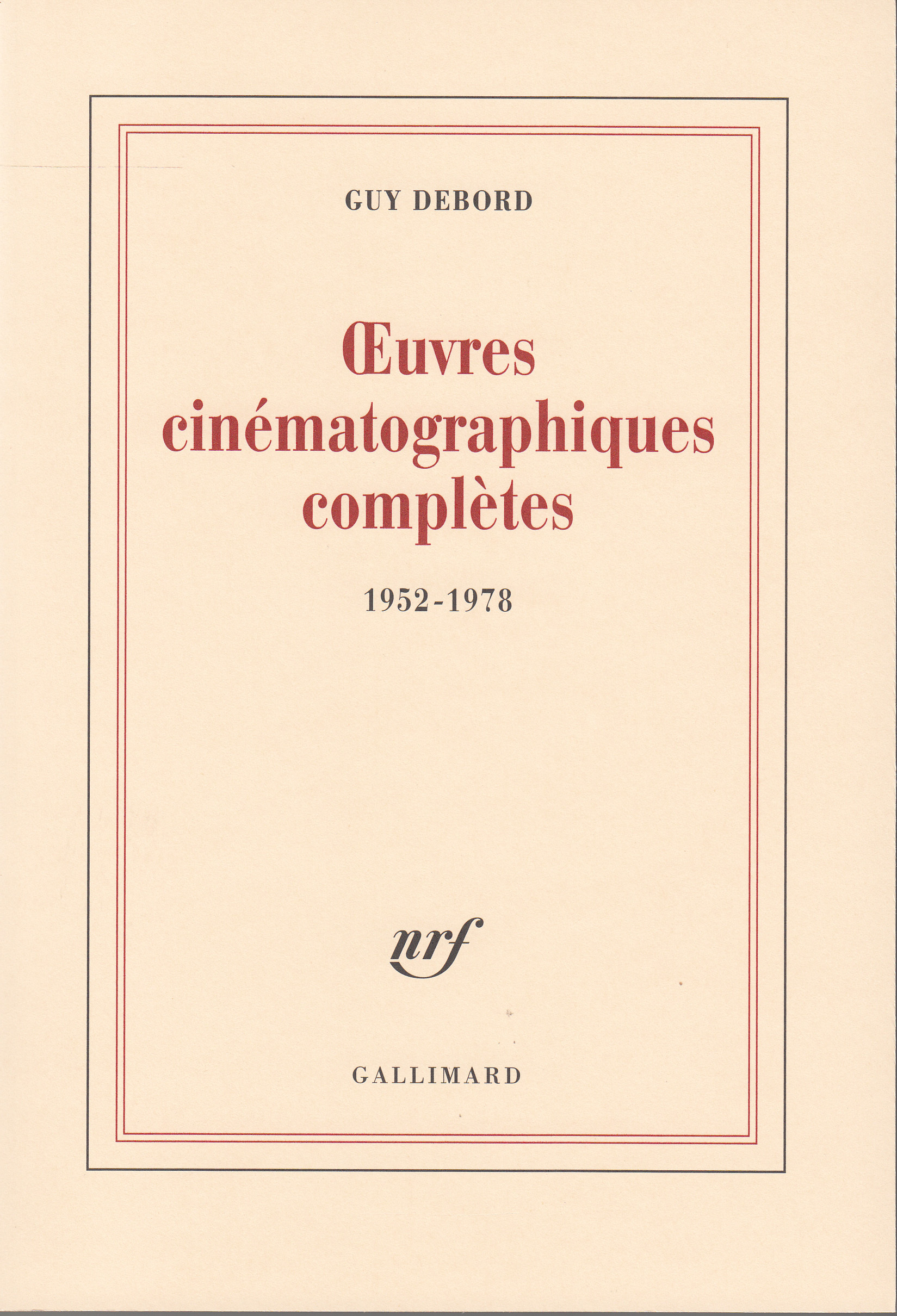 Œuvres cinématographiques complètes