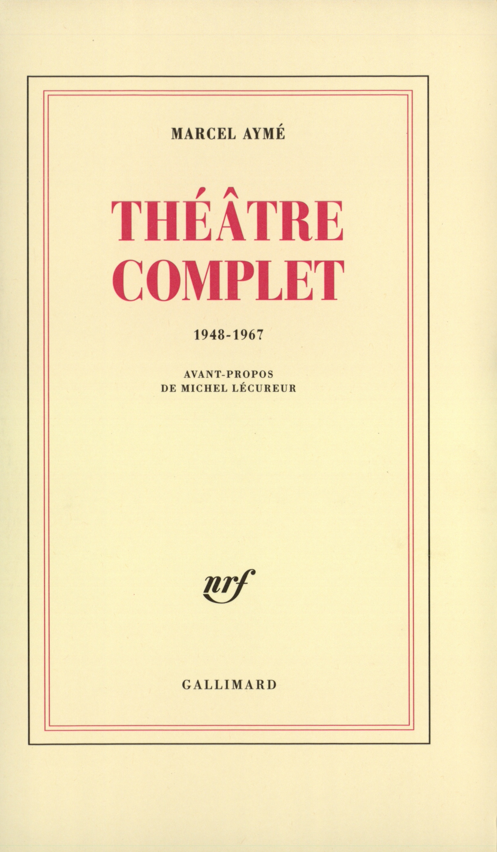 Théâtre complet