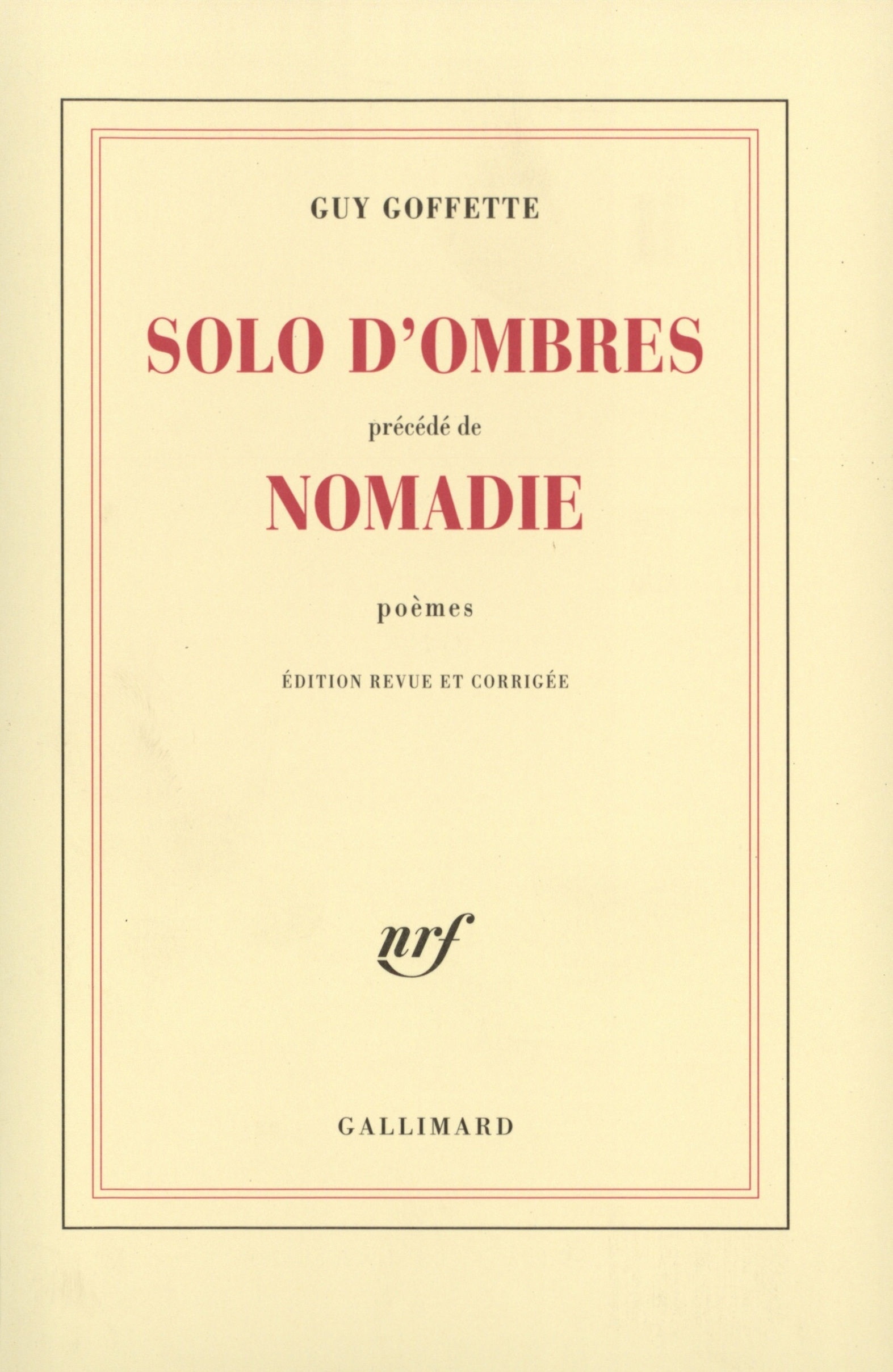 Solo d'ombres/Nomadie