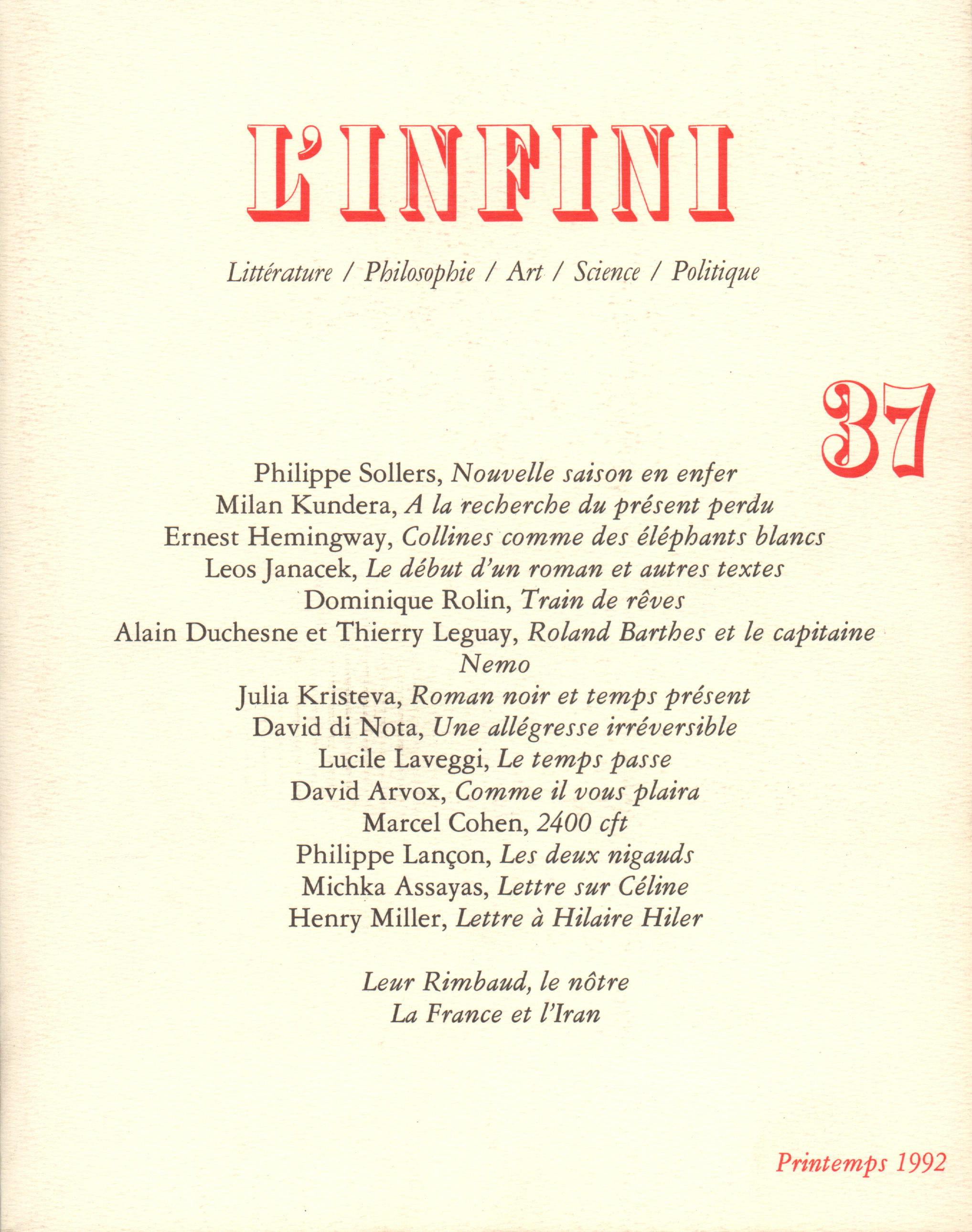 L'Infini