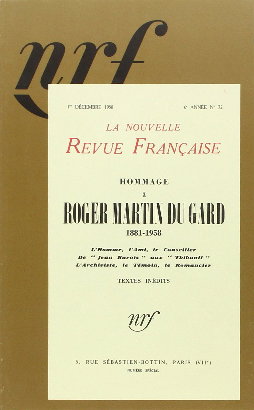 Hommage à Roger Martin du Gard