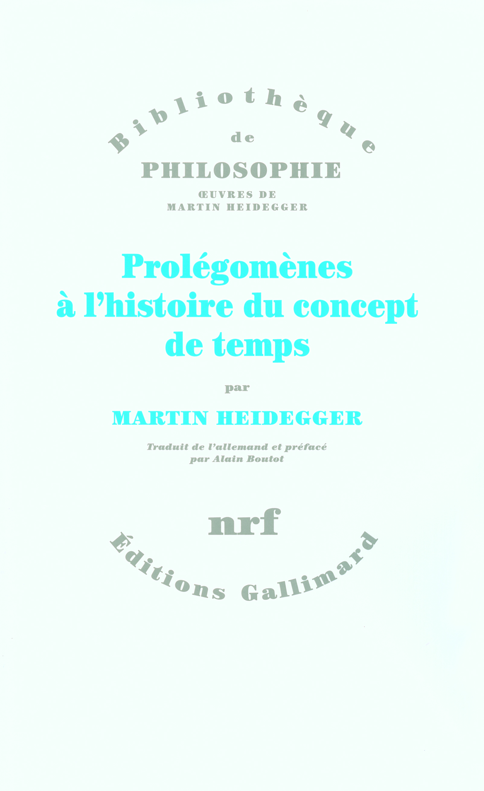 Prolégomènes à l'histoire du concept de temps
