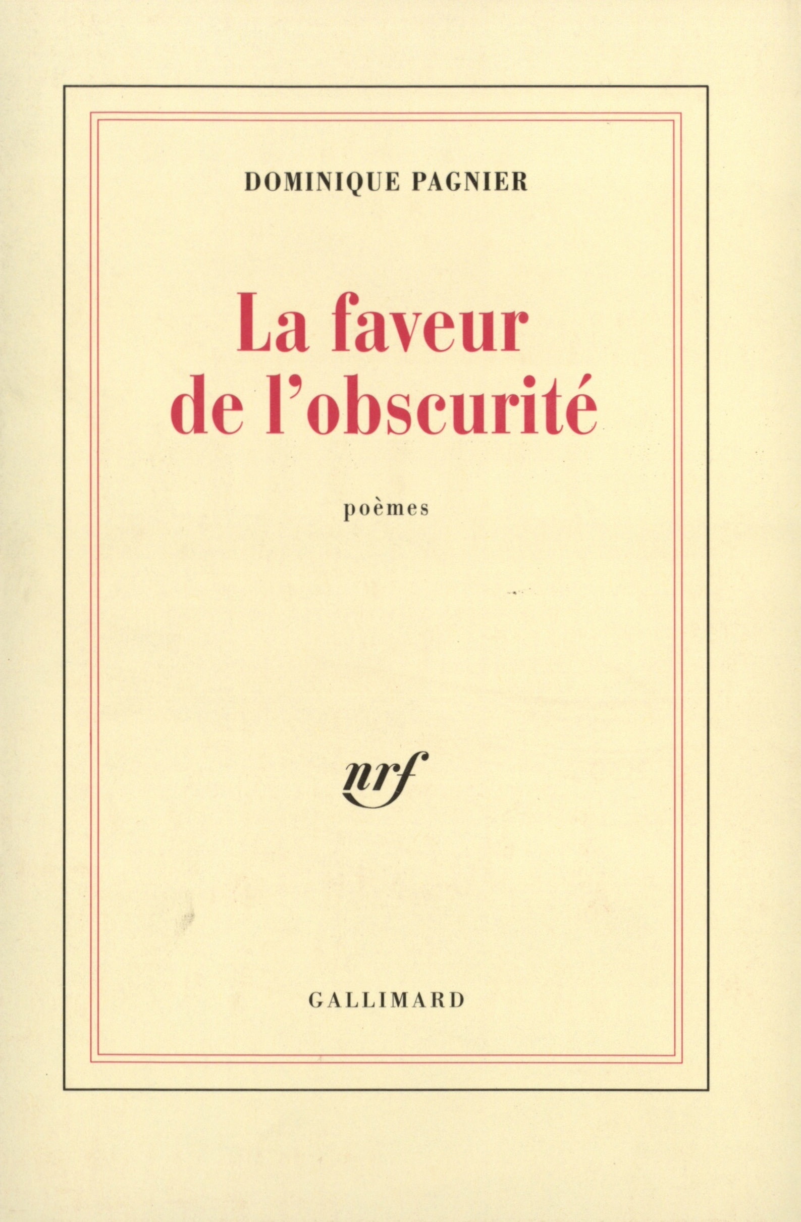 La Faveur de l'obscurité