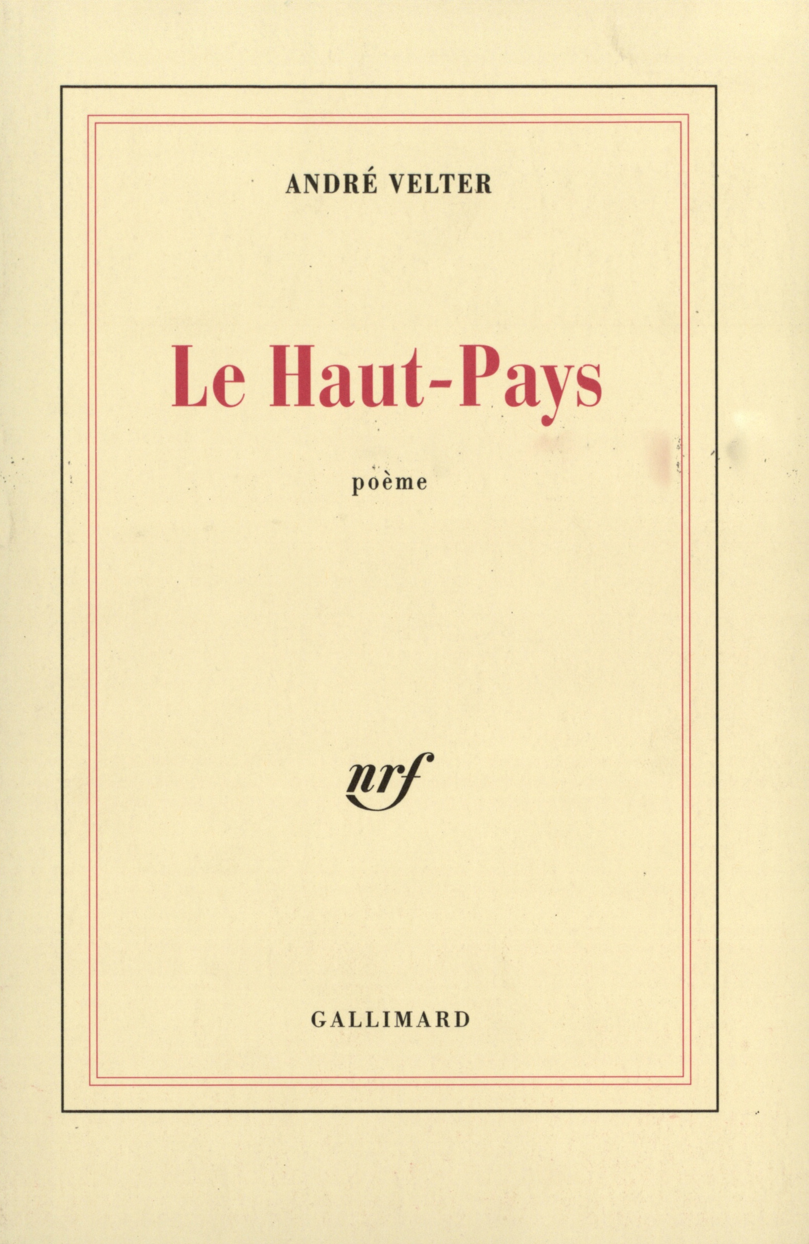 Le Haut-Pays poème