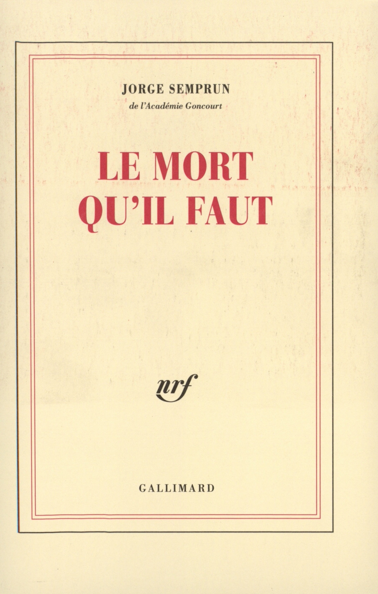 Le Mort qu'il faut