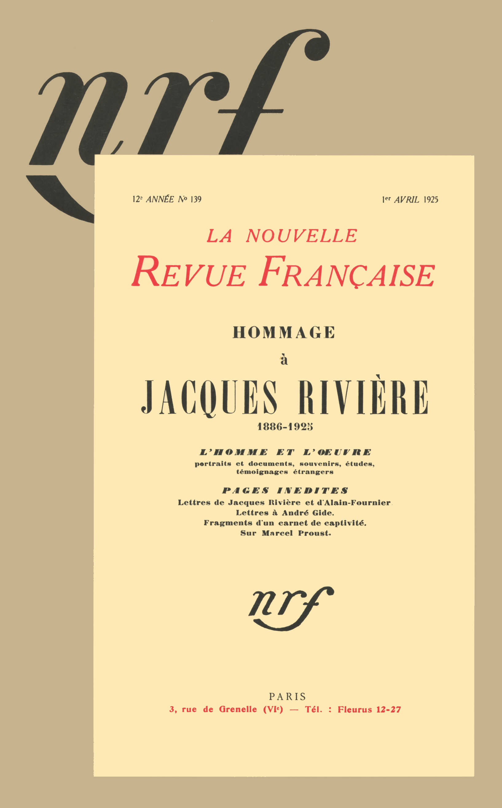 Hommage à Jacques Rivière