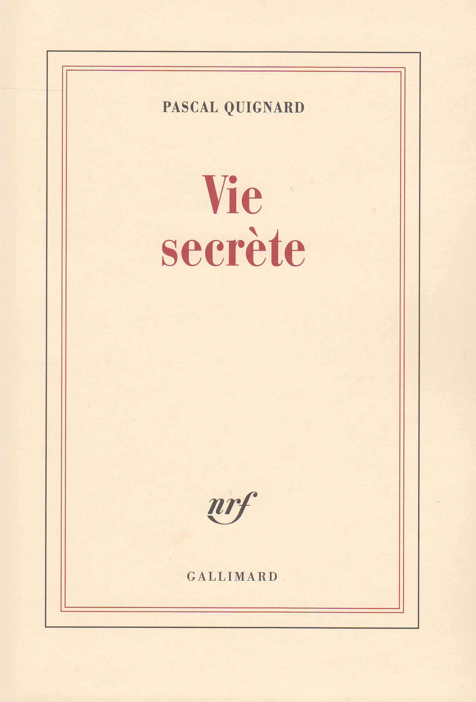 Vie secrète