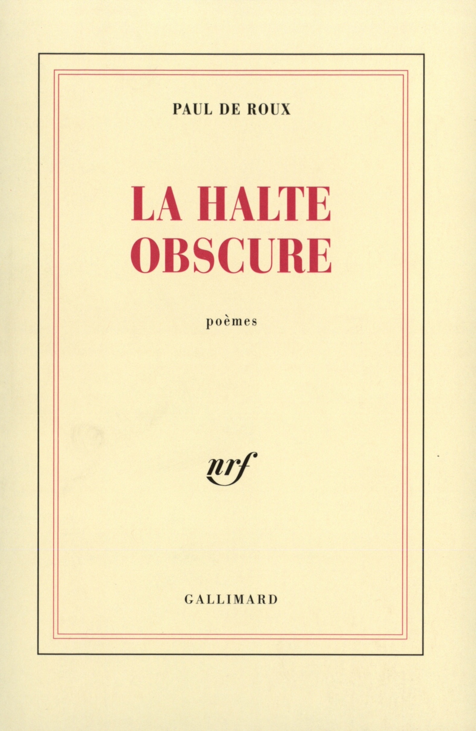 La halte obscure