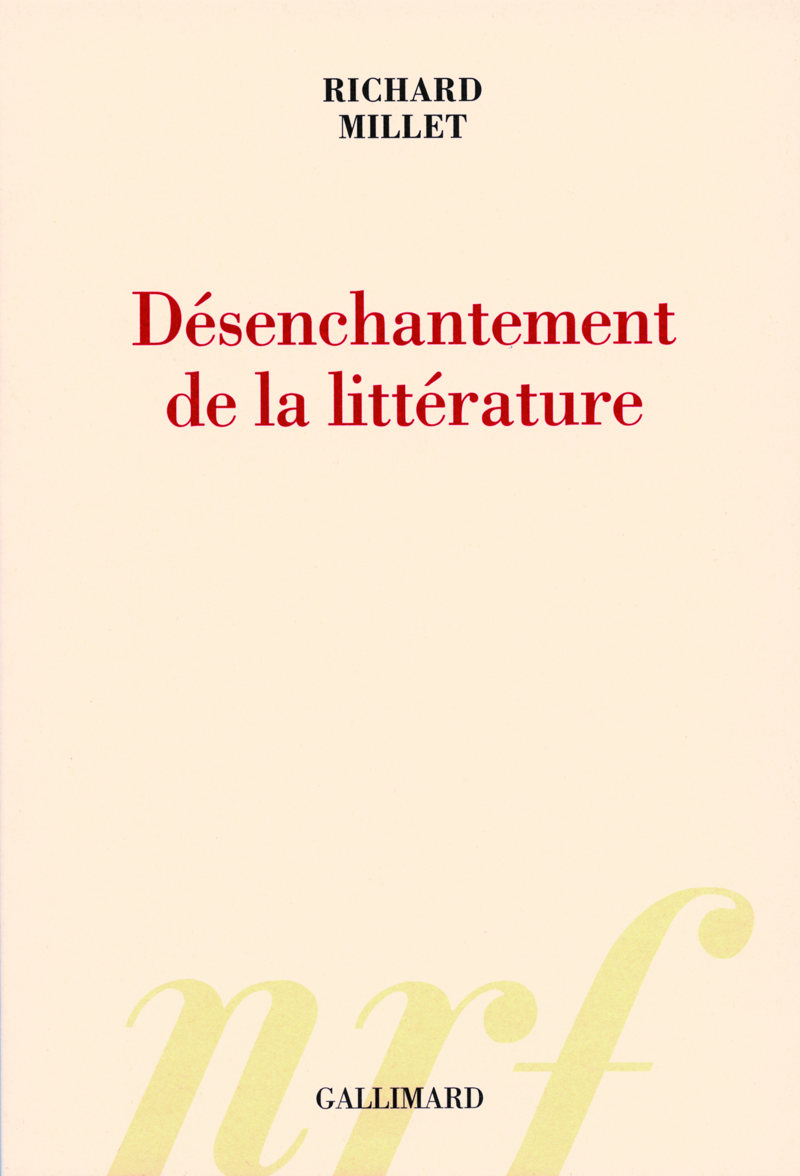 Désenchantement de la littérature